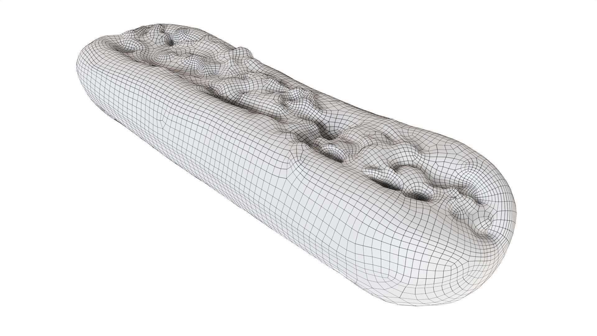 Hot Dog with cheese and vegetables Low-poly 3D model_6