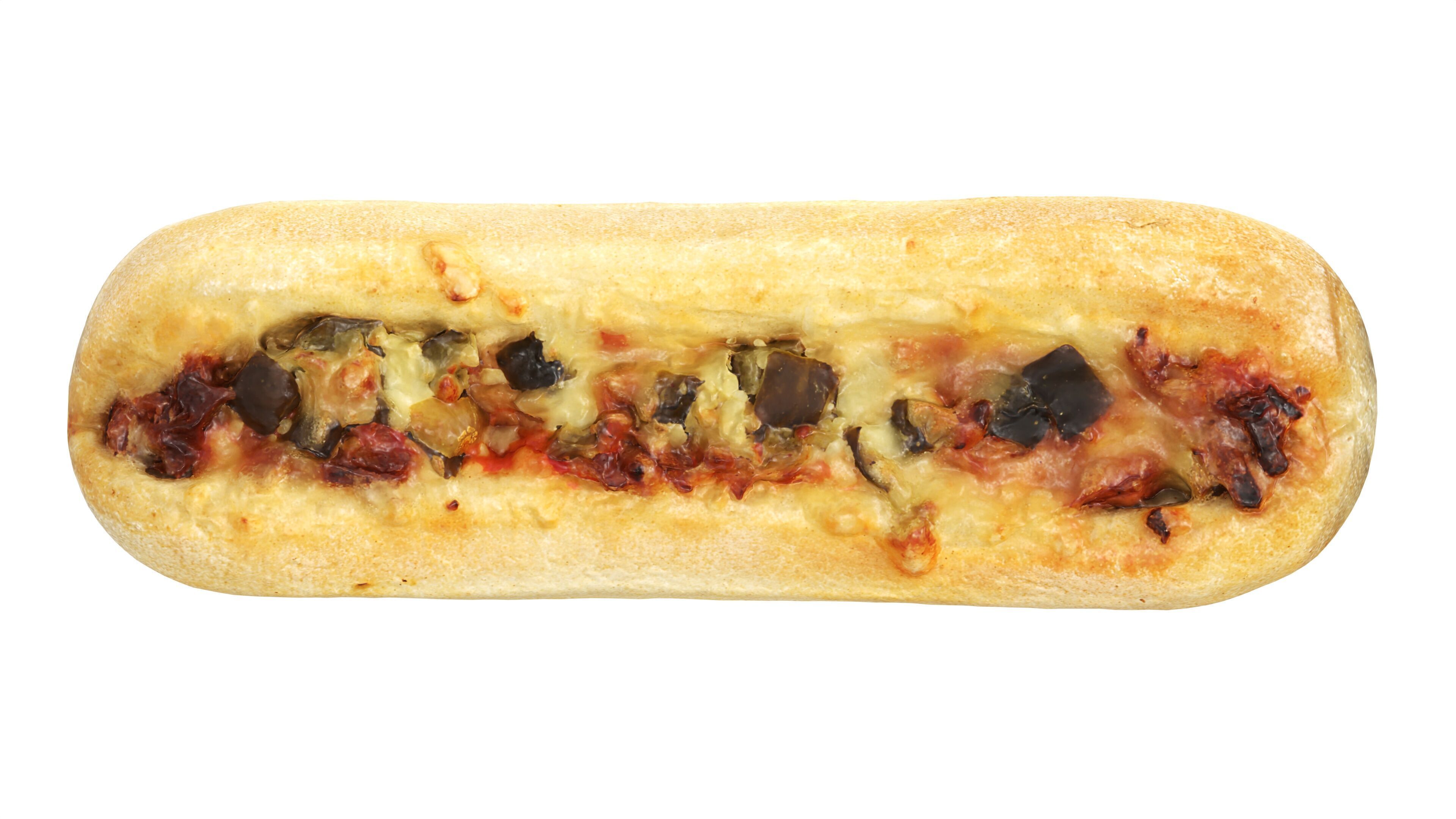 Hot Dog with cheese and vegetables Low-poly 3D model_5