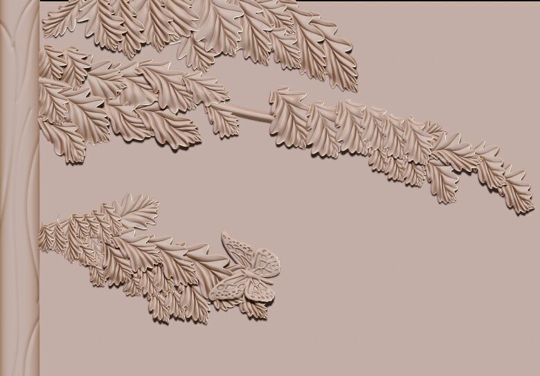 Deer 3D Bas Relief STL Model CNC Wood Carving Engraving Fil 3D print model_2