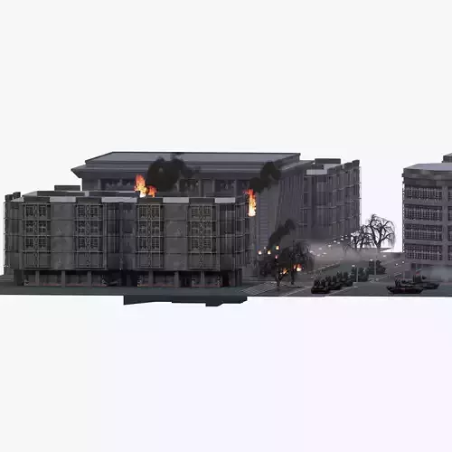 War invasion diorama