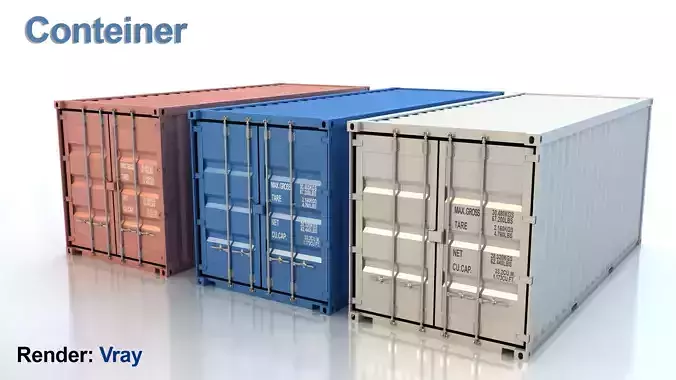 20 Feet Shipping Container 3D model