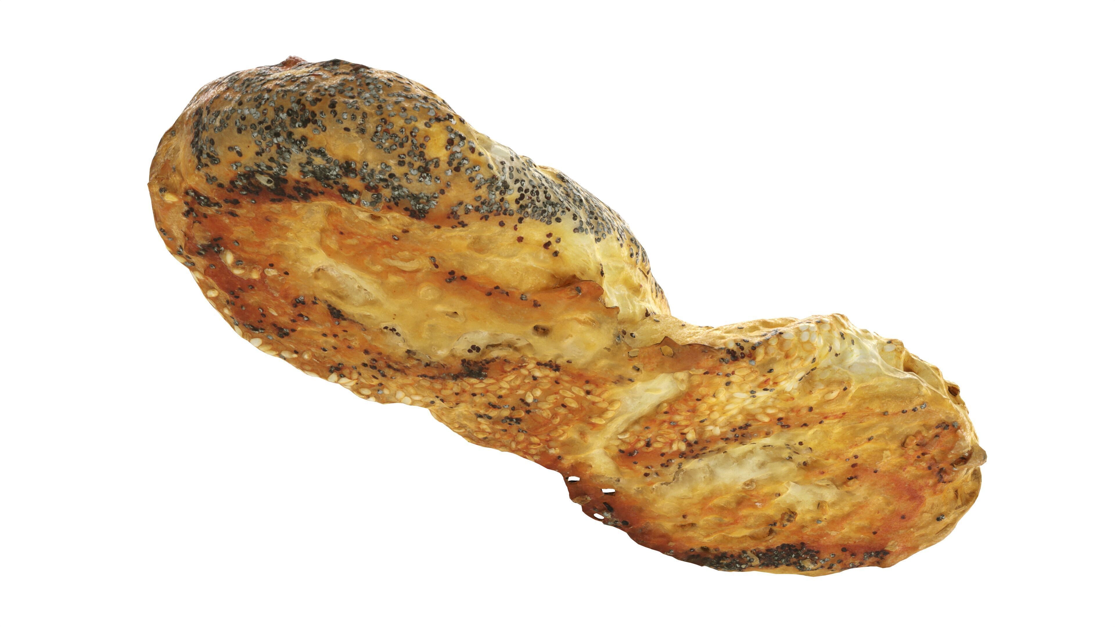 Marzipan swirl small pastry Low-poly 3D model_3