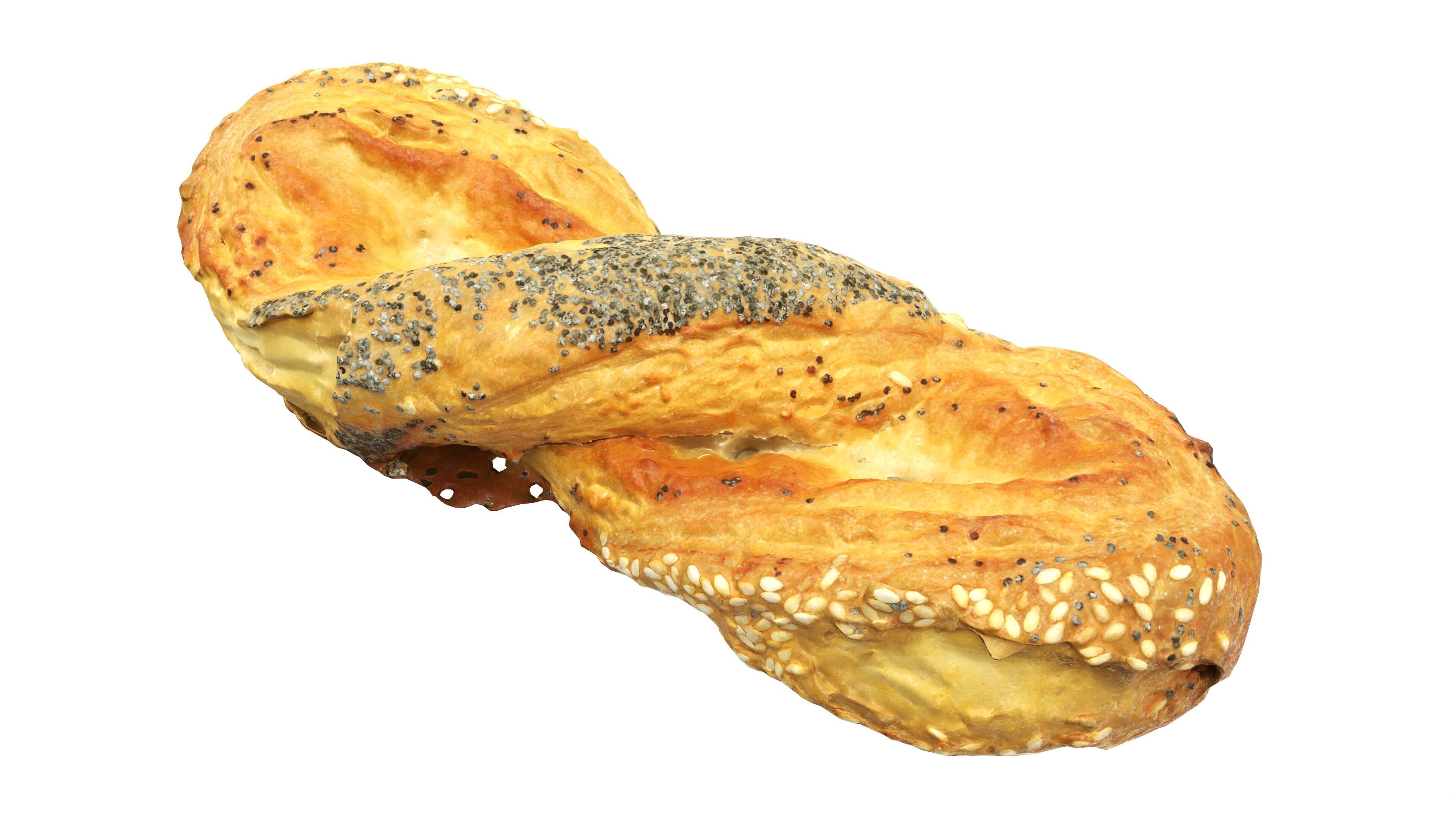 Marzipan swirl small pastry Low-poly 3D model_2