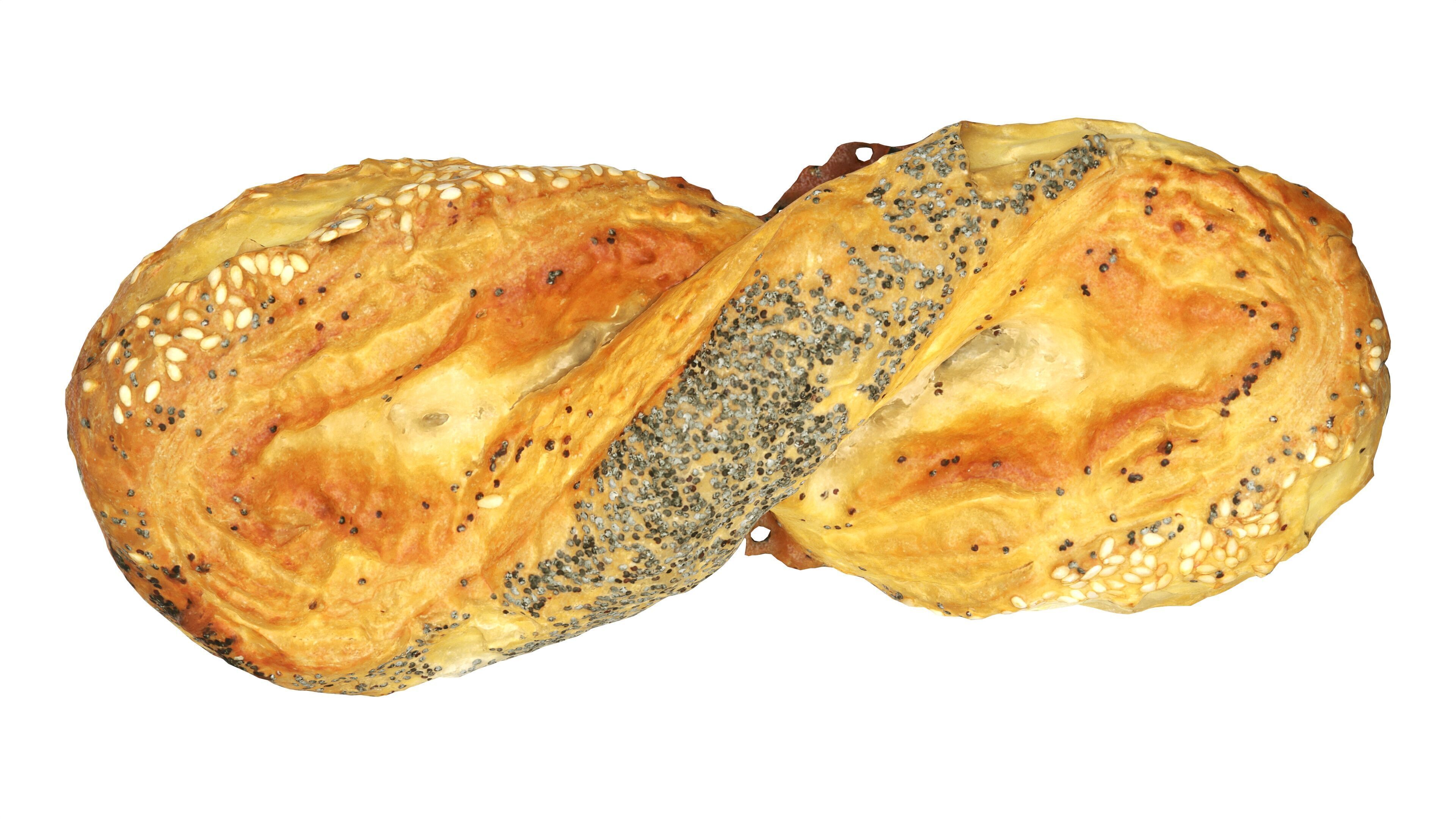 Marzipan swirl small pastry Low-poly 3D model_5