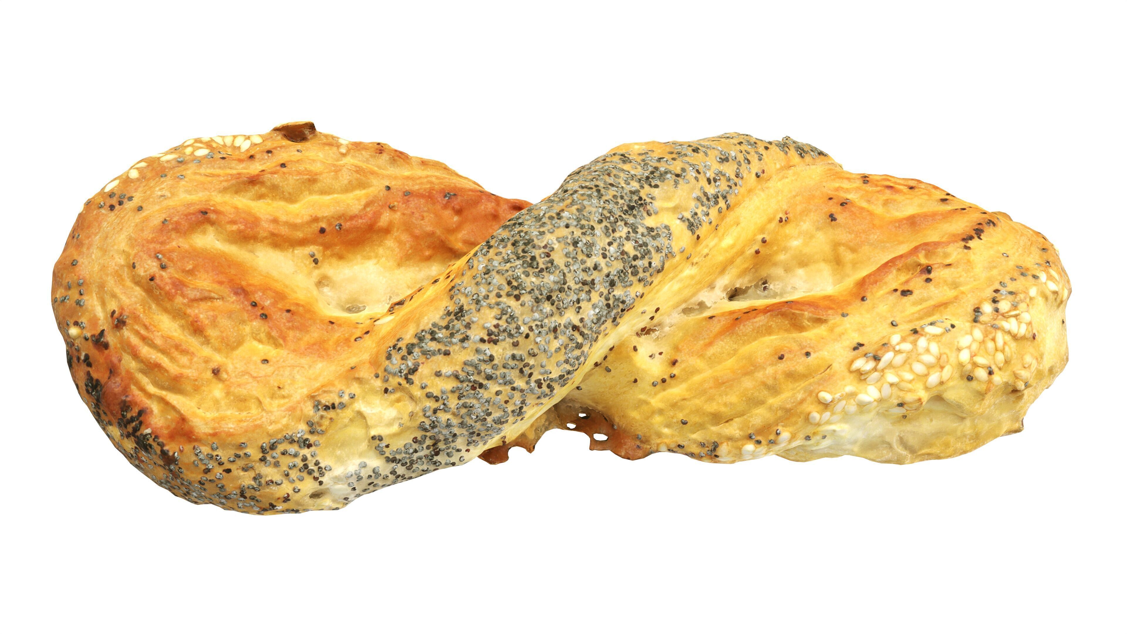 Marzipan swirl small pastry Low-poly 3D model_1