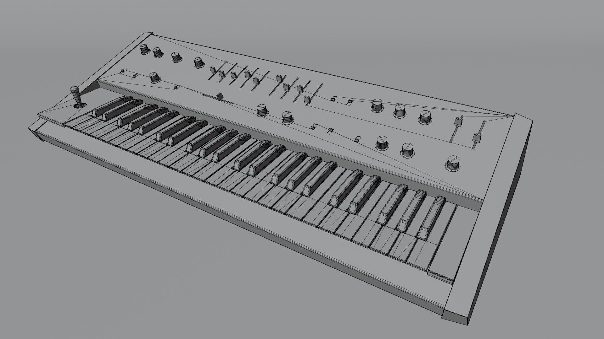 Synthesizer Korg Delta 3D model_7