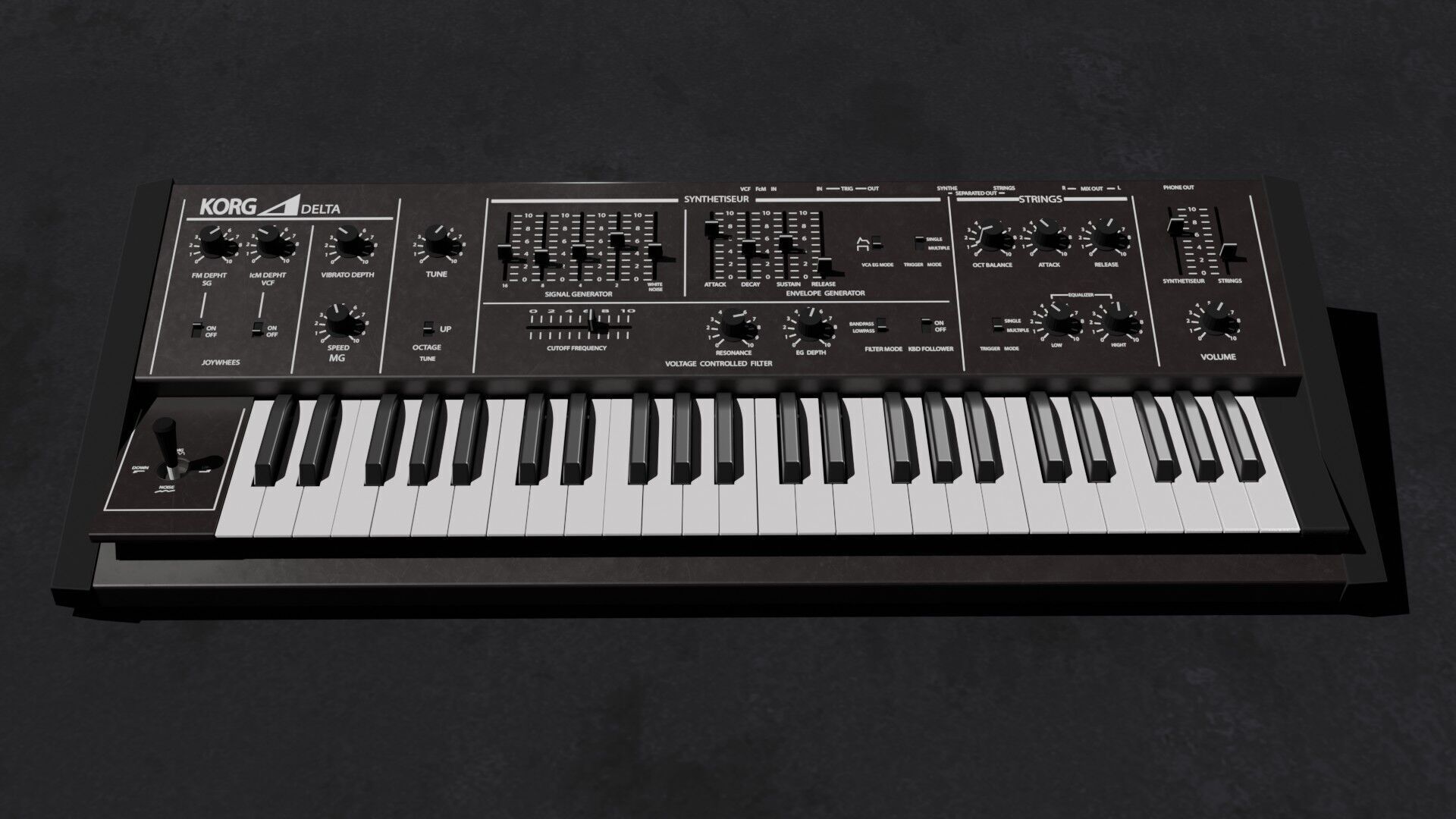 Synthesizer Korg Delta 3D model_1
