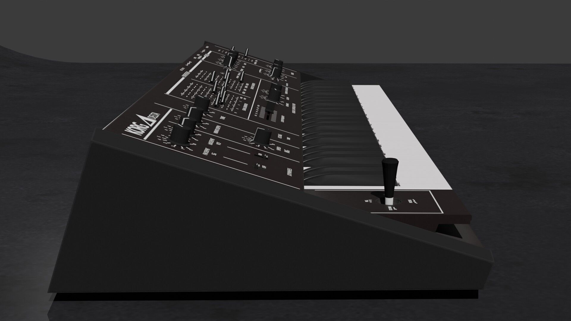 Synthesizer Korg Delta 3D model_2