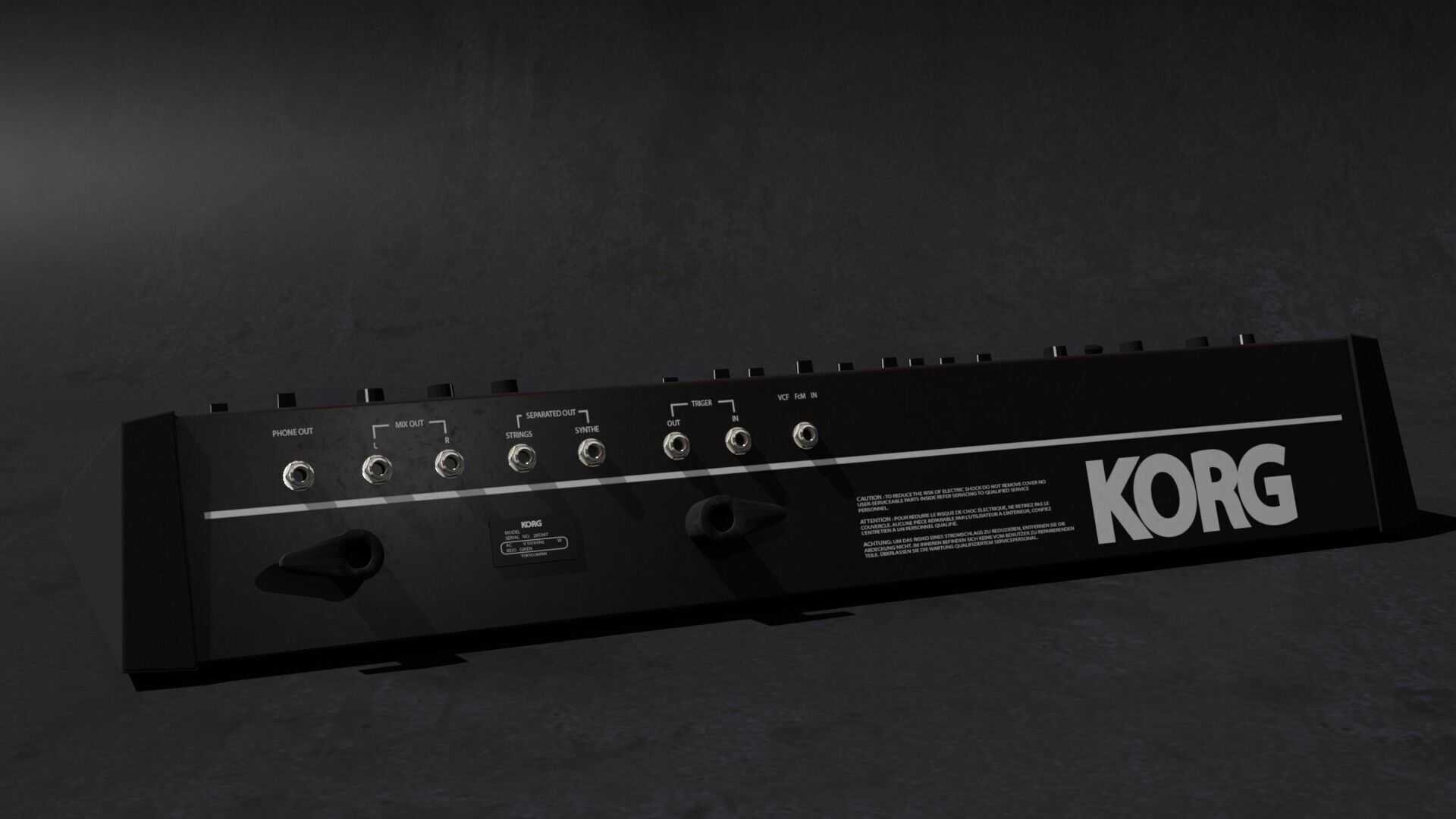 Synthesizer Korg Delta 3D model_4