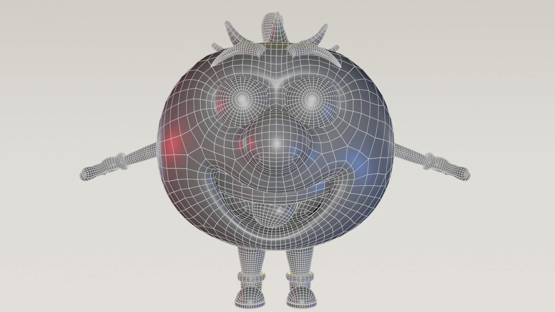 Cartoon Tomato Character with Rigged Model Low-poly 3D model_8