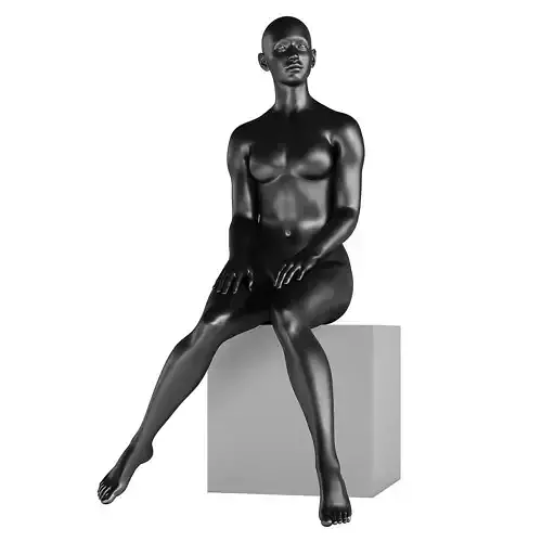 Female Sitting Mannequin for Clothing Display 3D model
