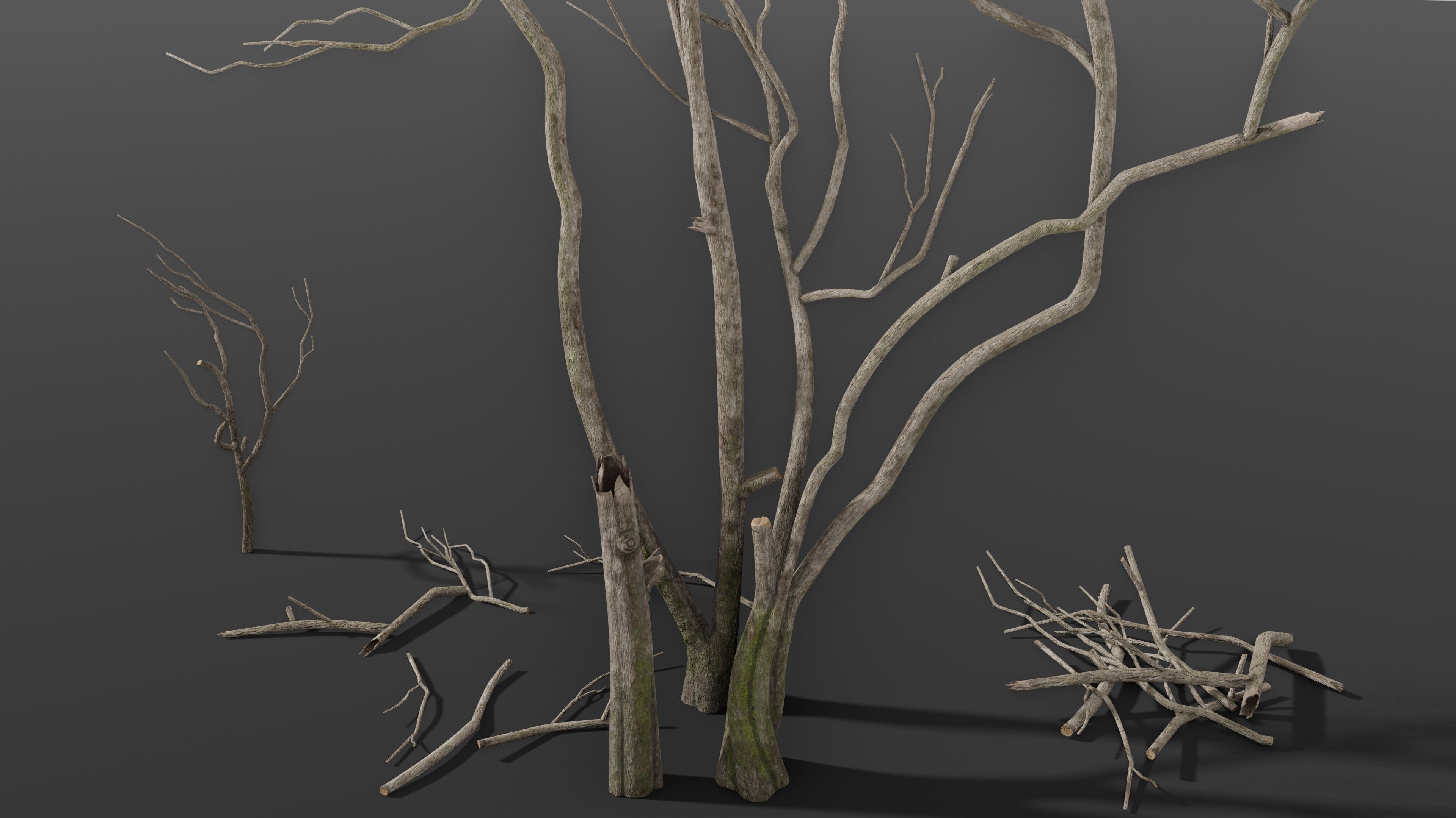 Abandoned Playground Scene Low-poly 3D model_24