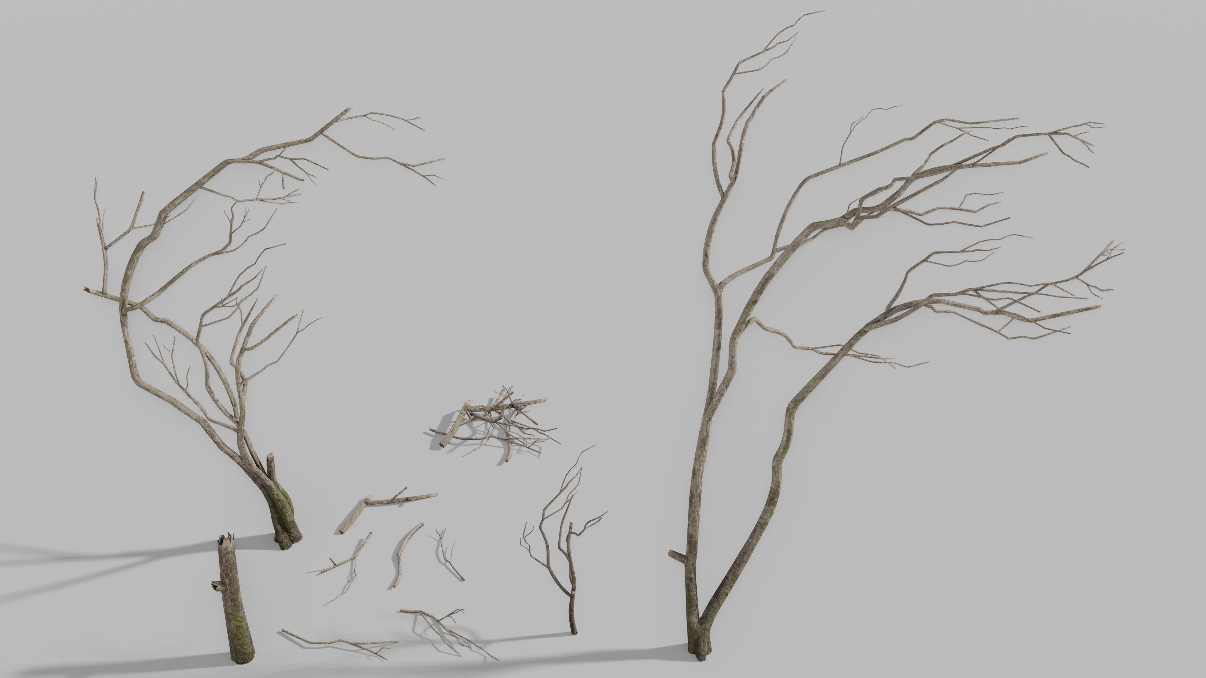 Abandoned Playground Scene Low-poly 3D model_2