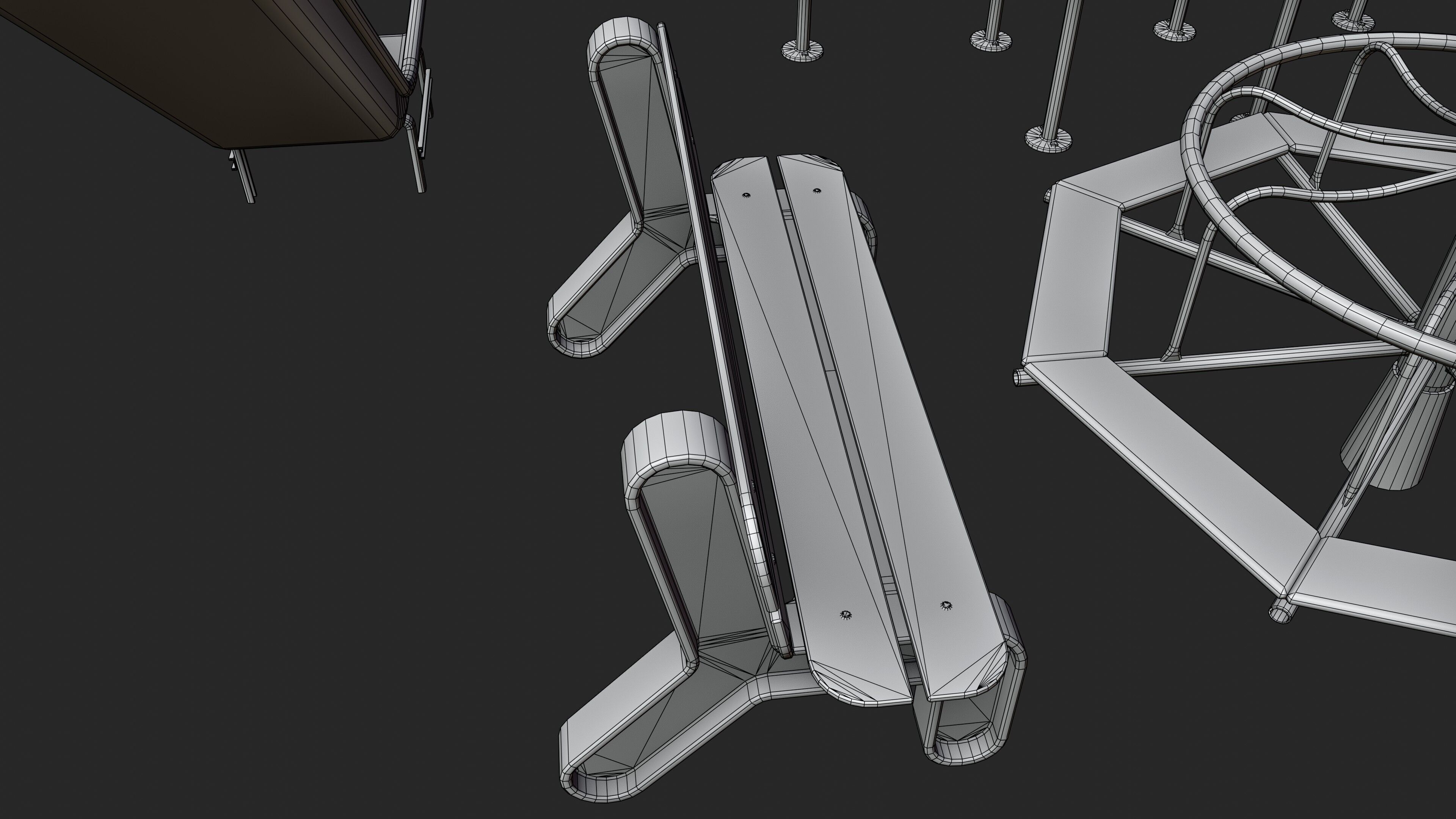 Abandoned Playground Scene Low-poly 3D model_21