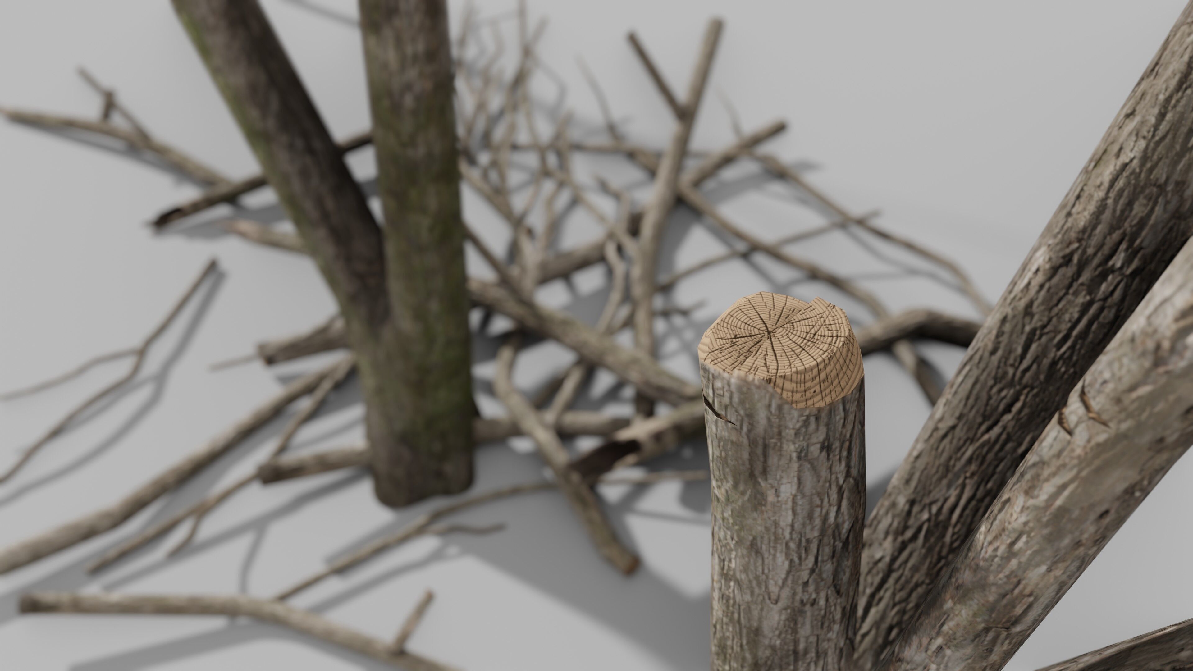 Abandoned Playground Scene Low-poly 3D model_6