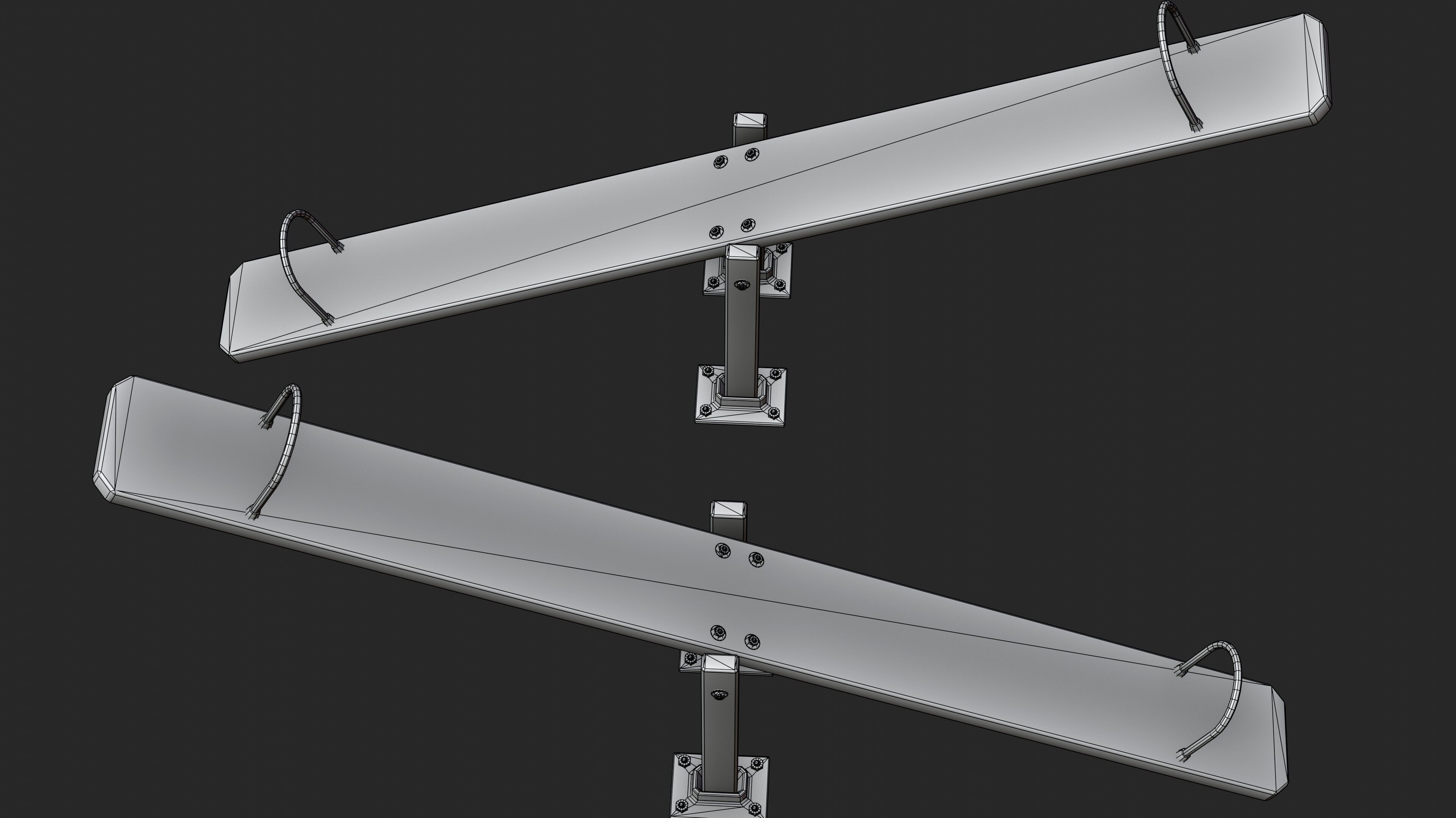 Abandoned Playground Scene Low-poly 3D model_19