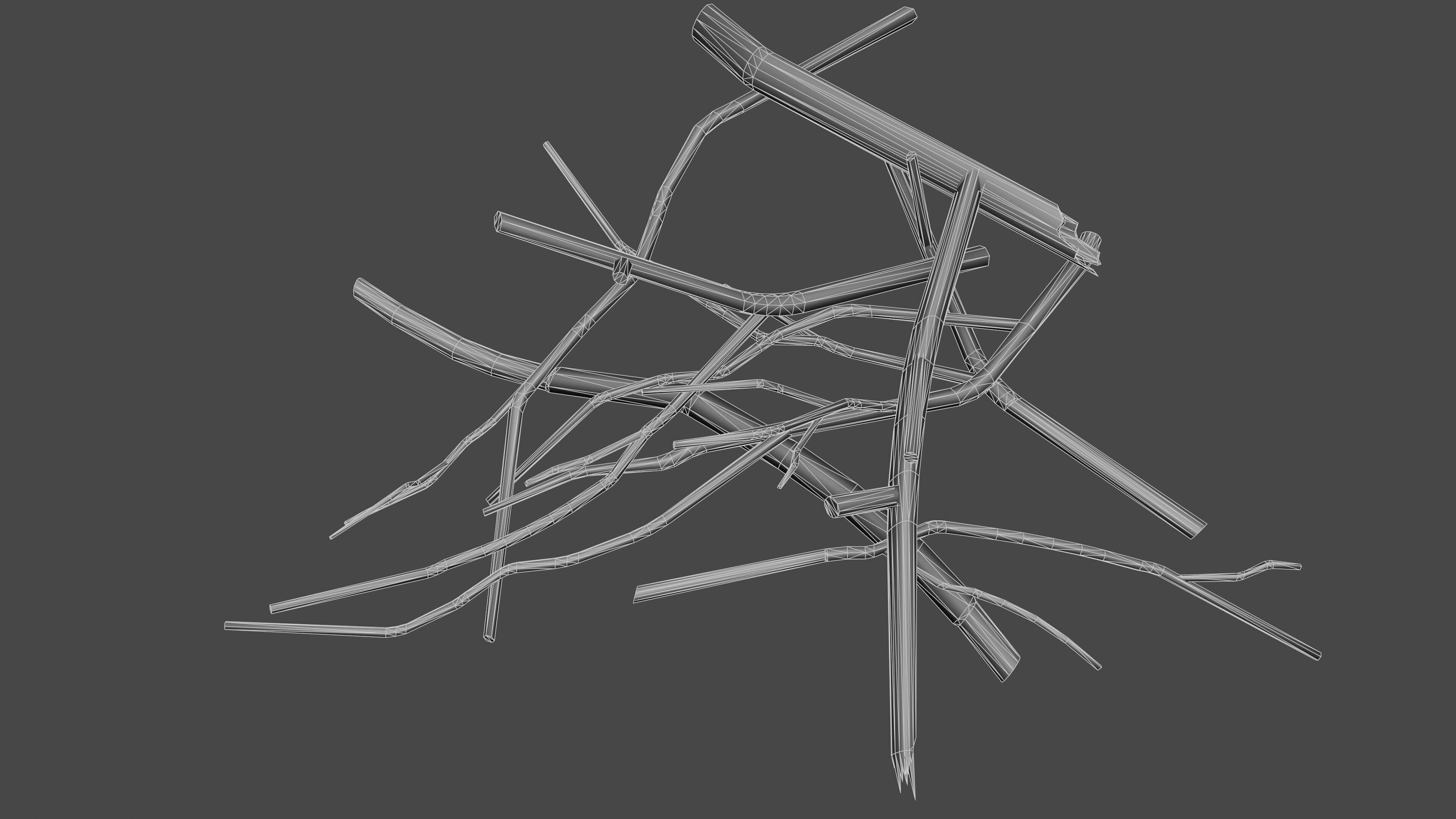 Abandoned Playground Scene Low-poly 3D model_17