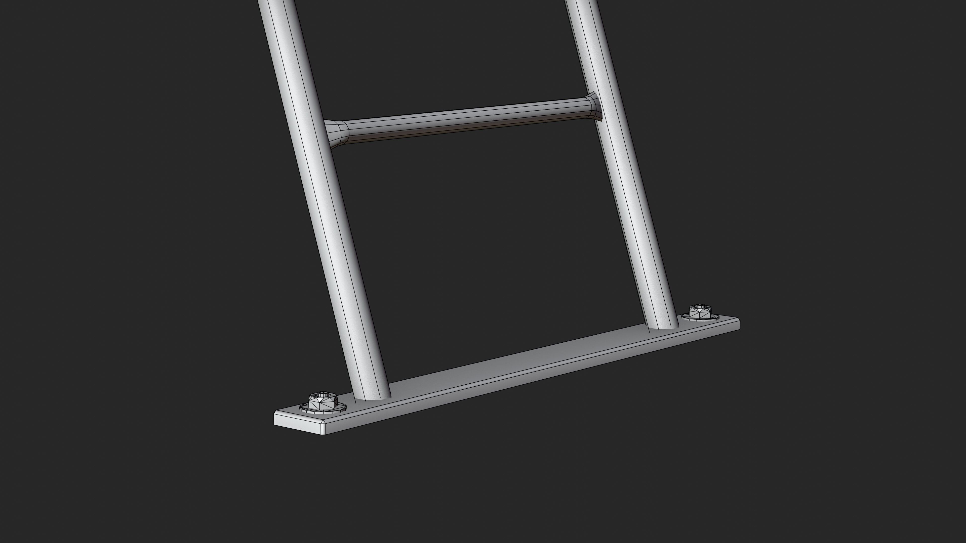 Abandoned Playground Scene Low-poly 3D model_20