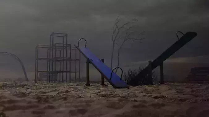 Abandoned Playground Scene