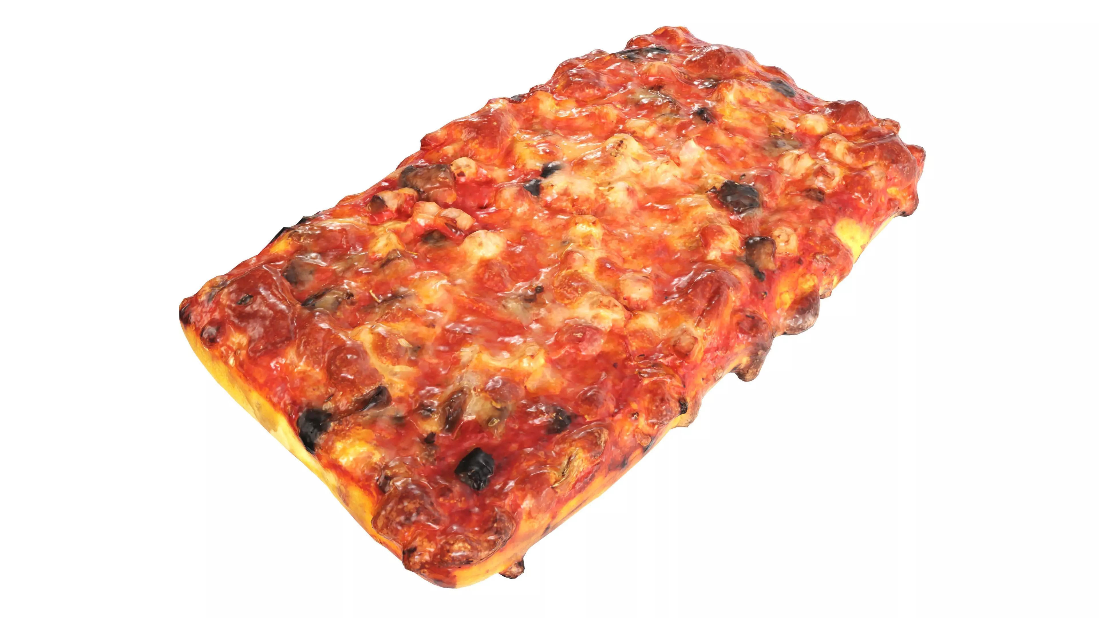 Mini pizza bread Low-poly 3D model