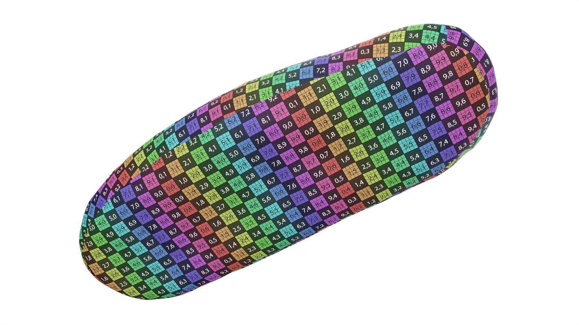 Narrow wheat bread with grains Low-poly 3D model_10