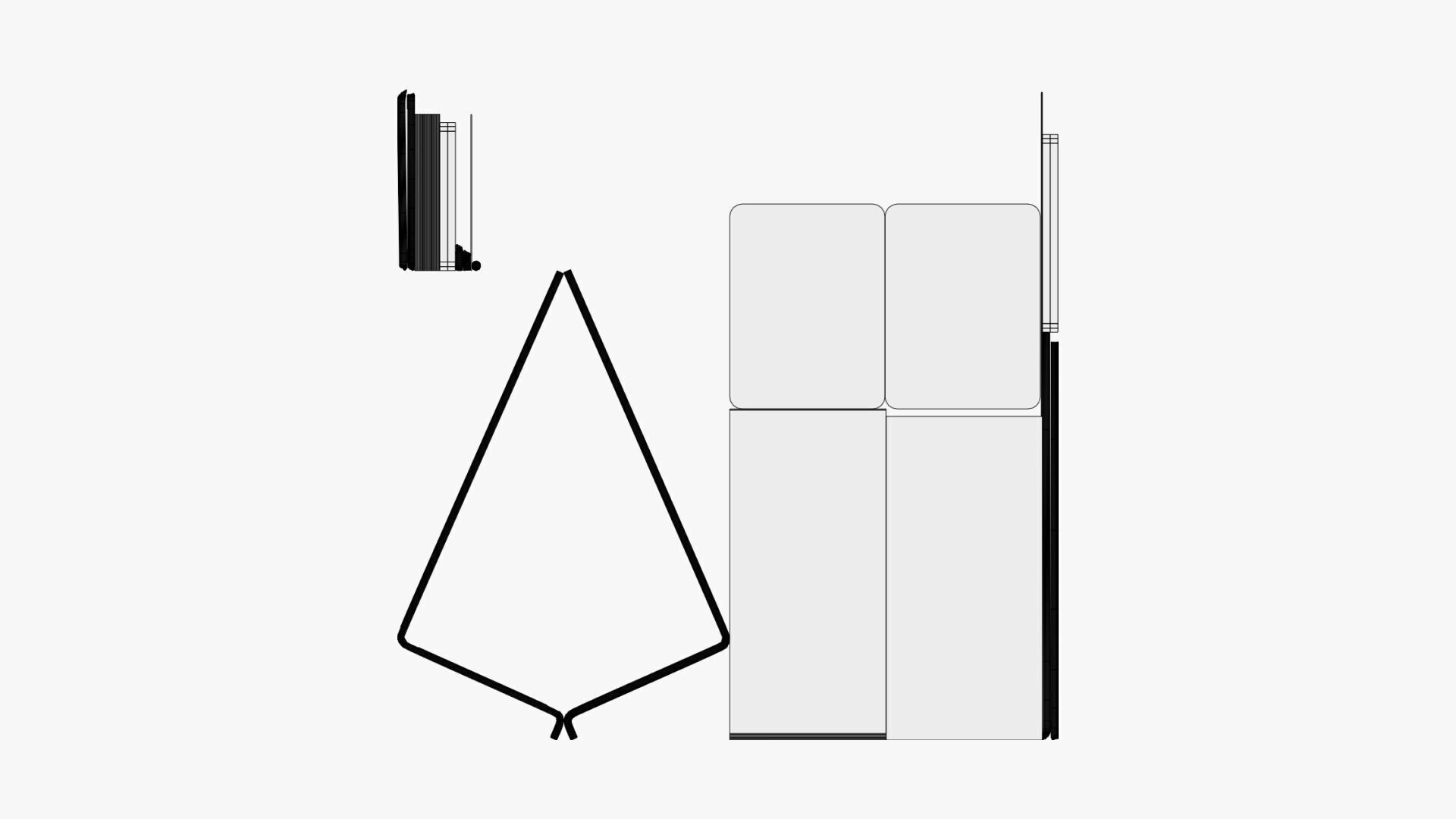 Basic Table Top Banner - Geometry Only No Textures No Materials 3D model_6