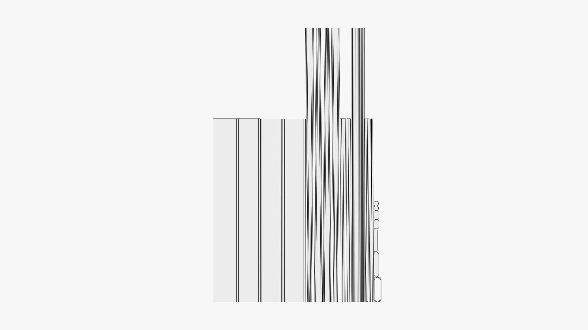 Basic Chopsticks - Geometry Only No Textures No Materials 3D model_6