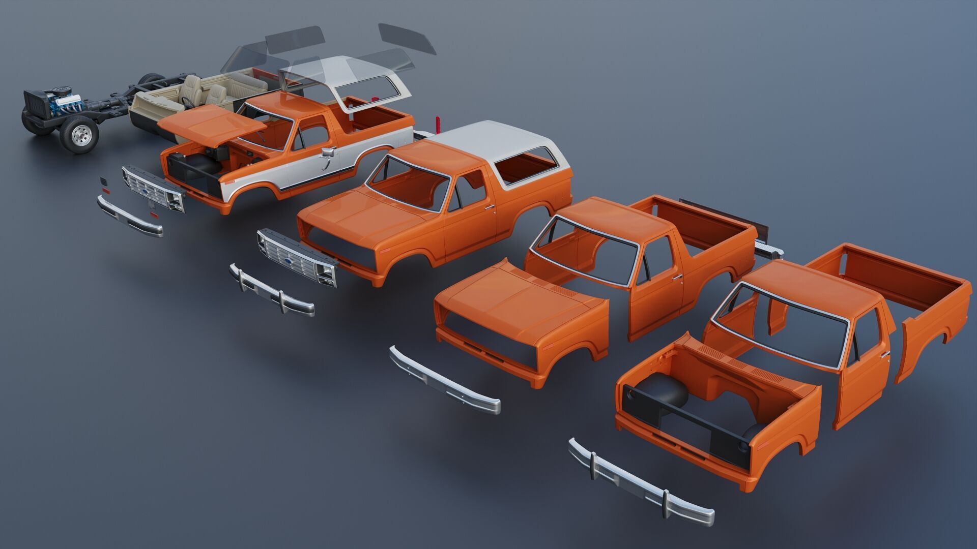 Bronco 1983 3D print model_26