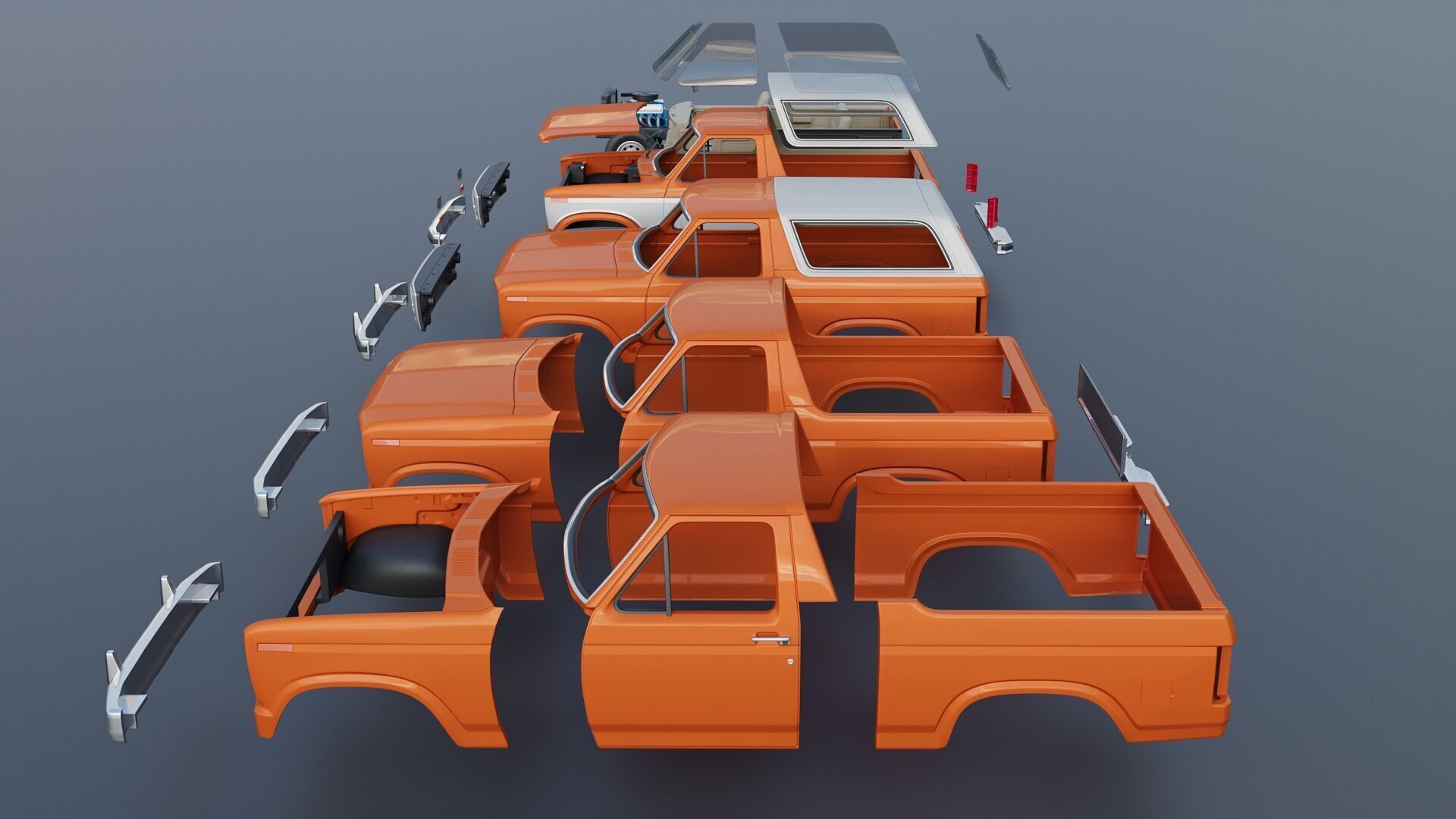 Bronco 1983 3D print model_27