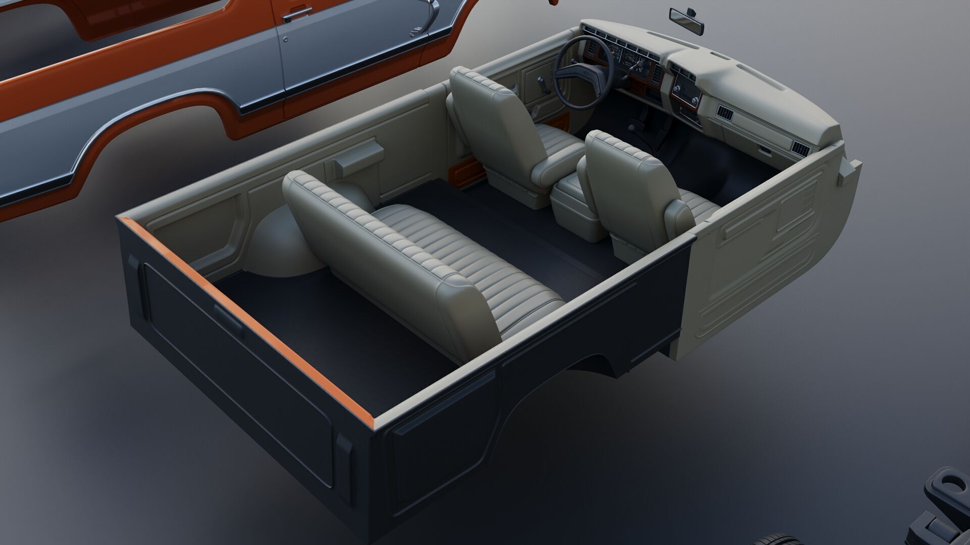 Bronco 1983 3D print model_34