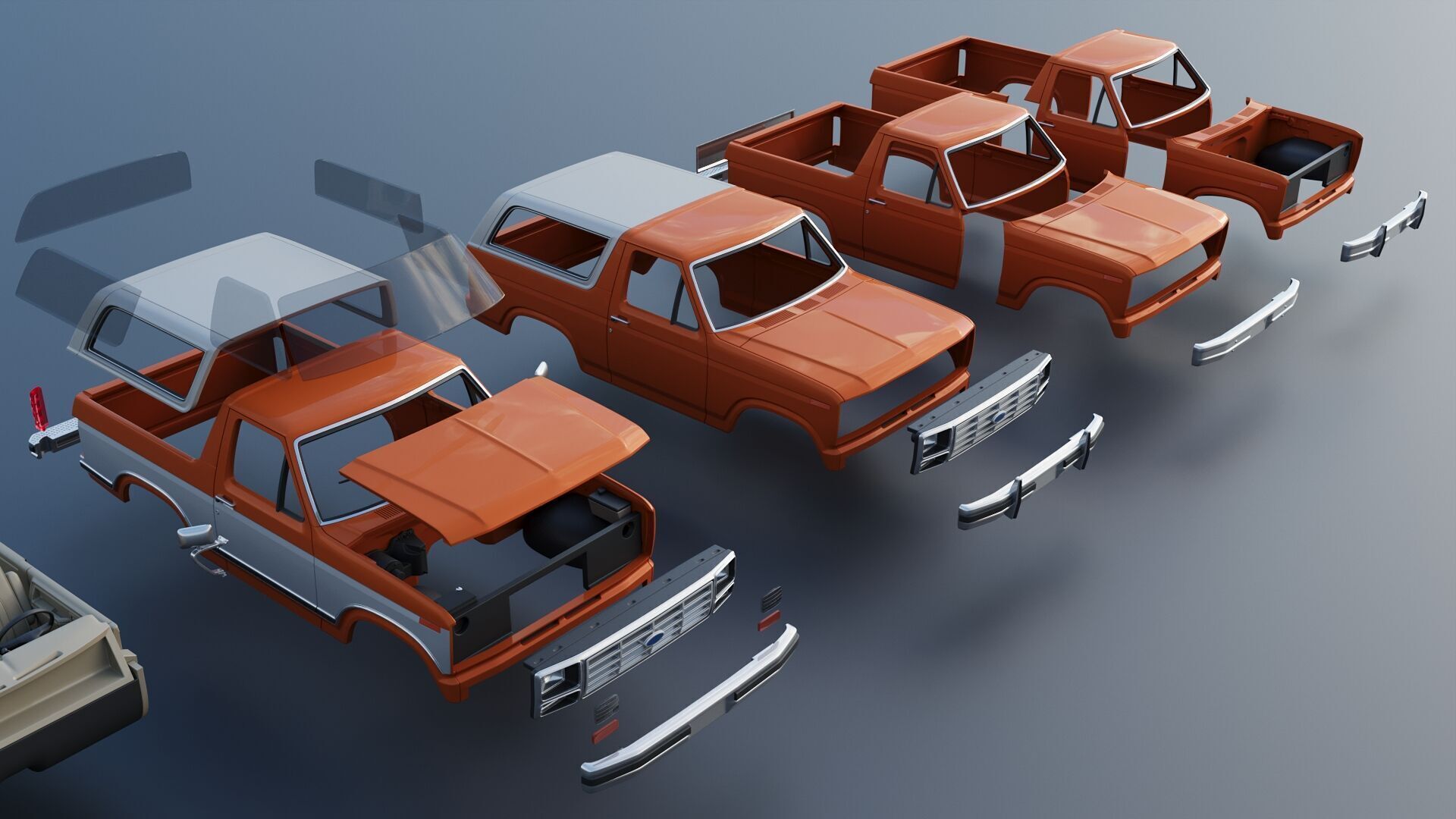 Bronco 1983 3D print model_31