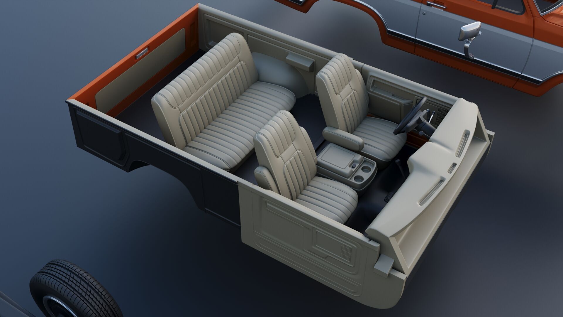 Bronco 1983 3D print model_33