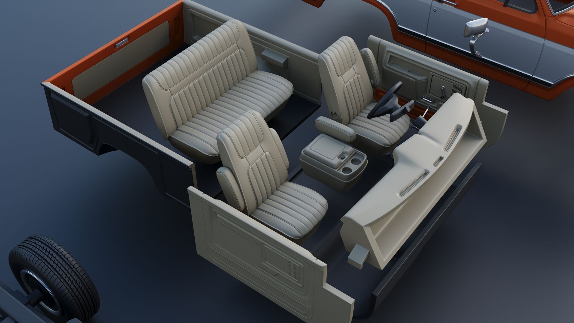 Bronco 1983 3D print model_38