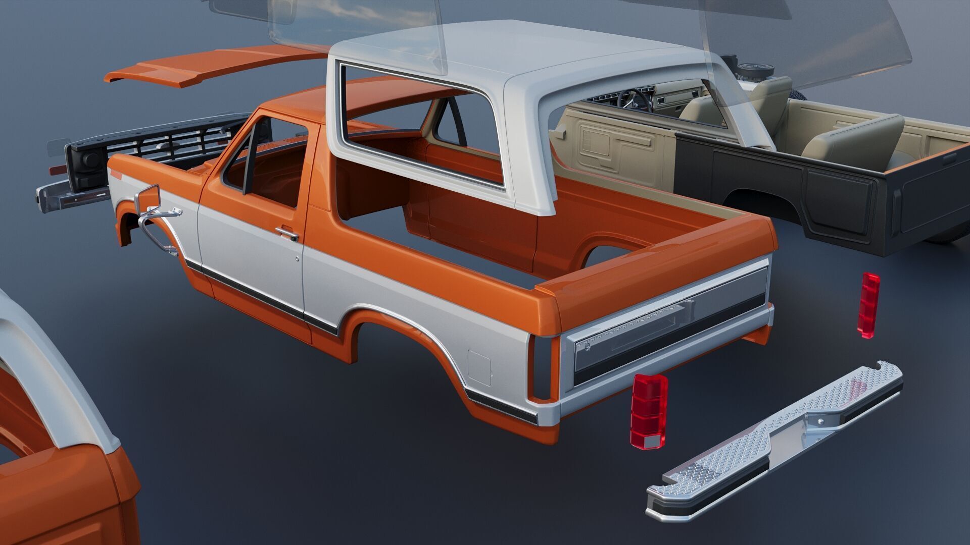 Bronco 1983 3D print model_29