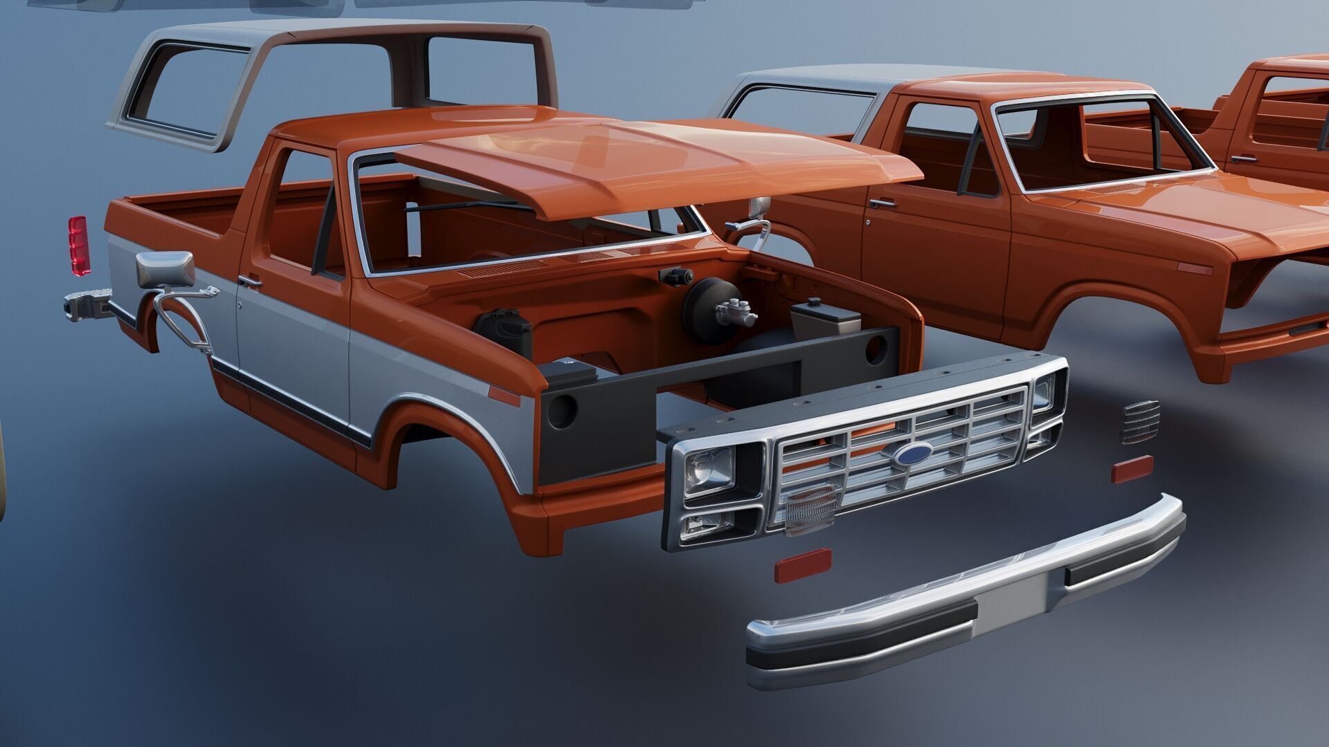 Bronco 1983 3D print model_32