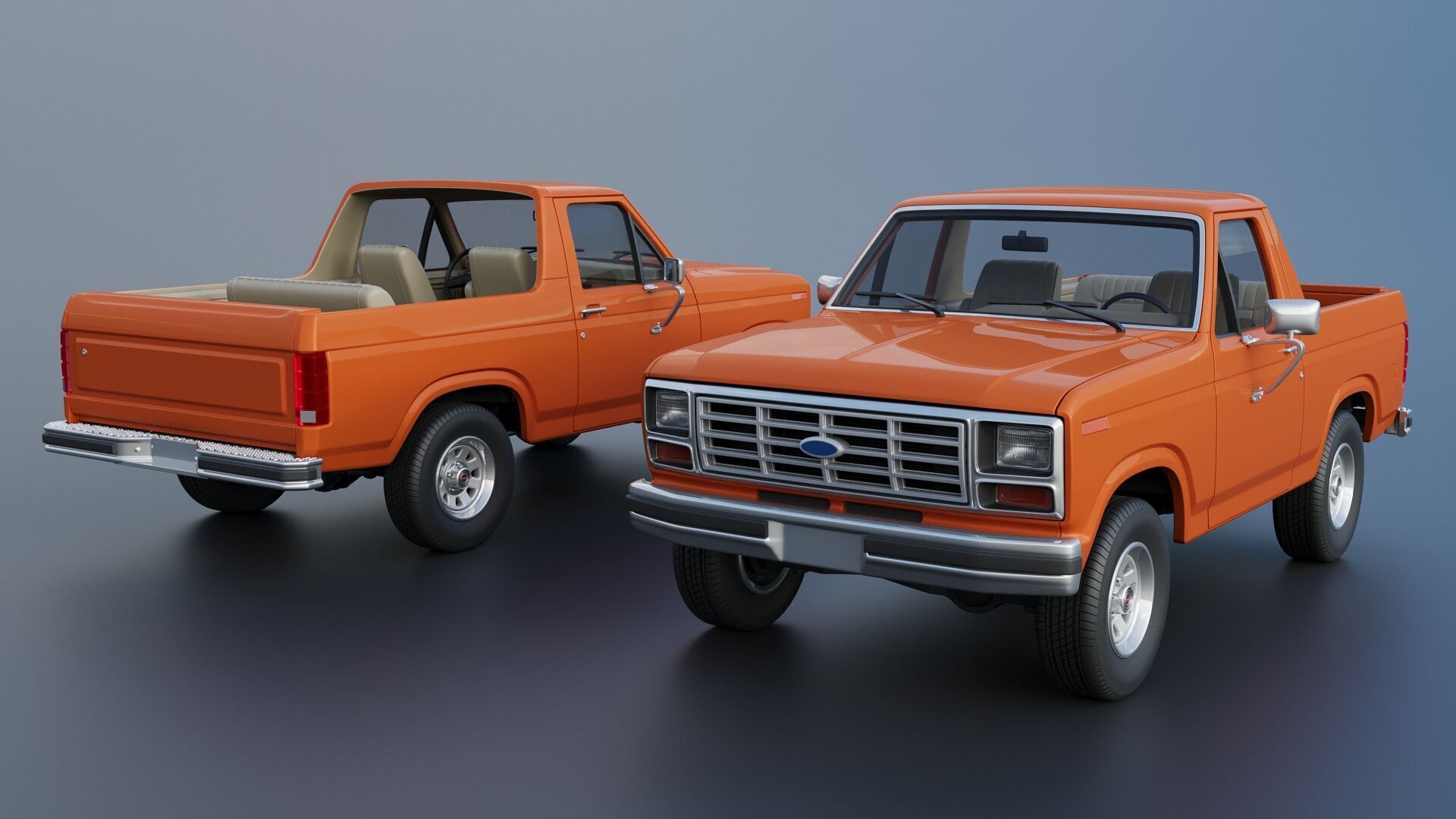Bronco 1983 3D print model_3