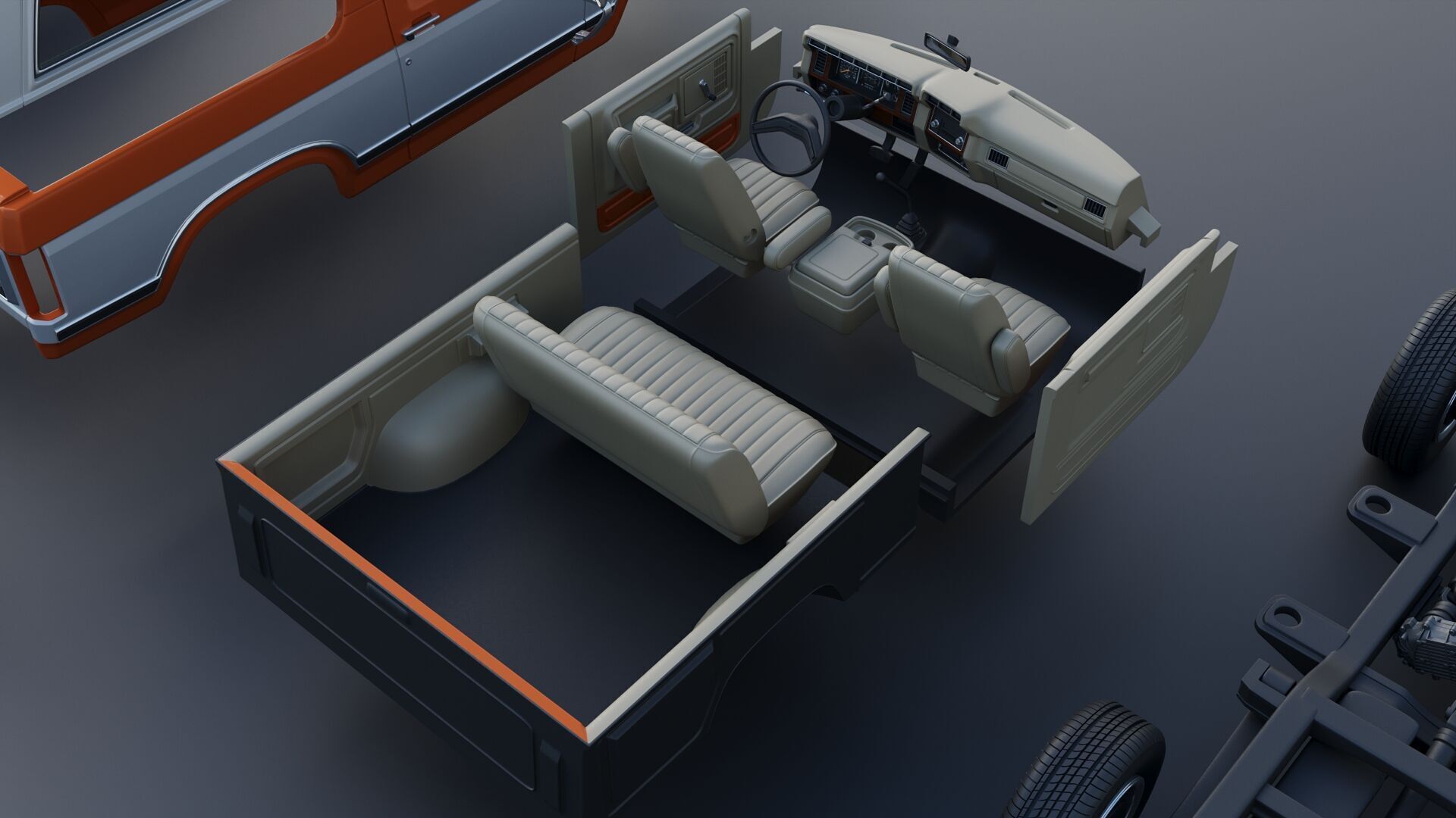 Bronco 1983 3D print model_37