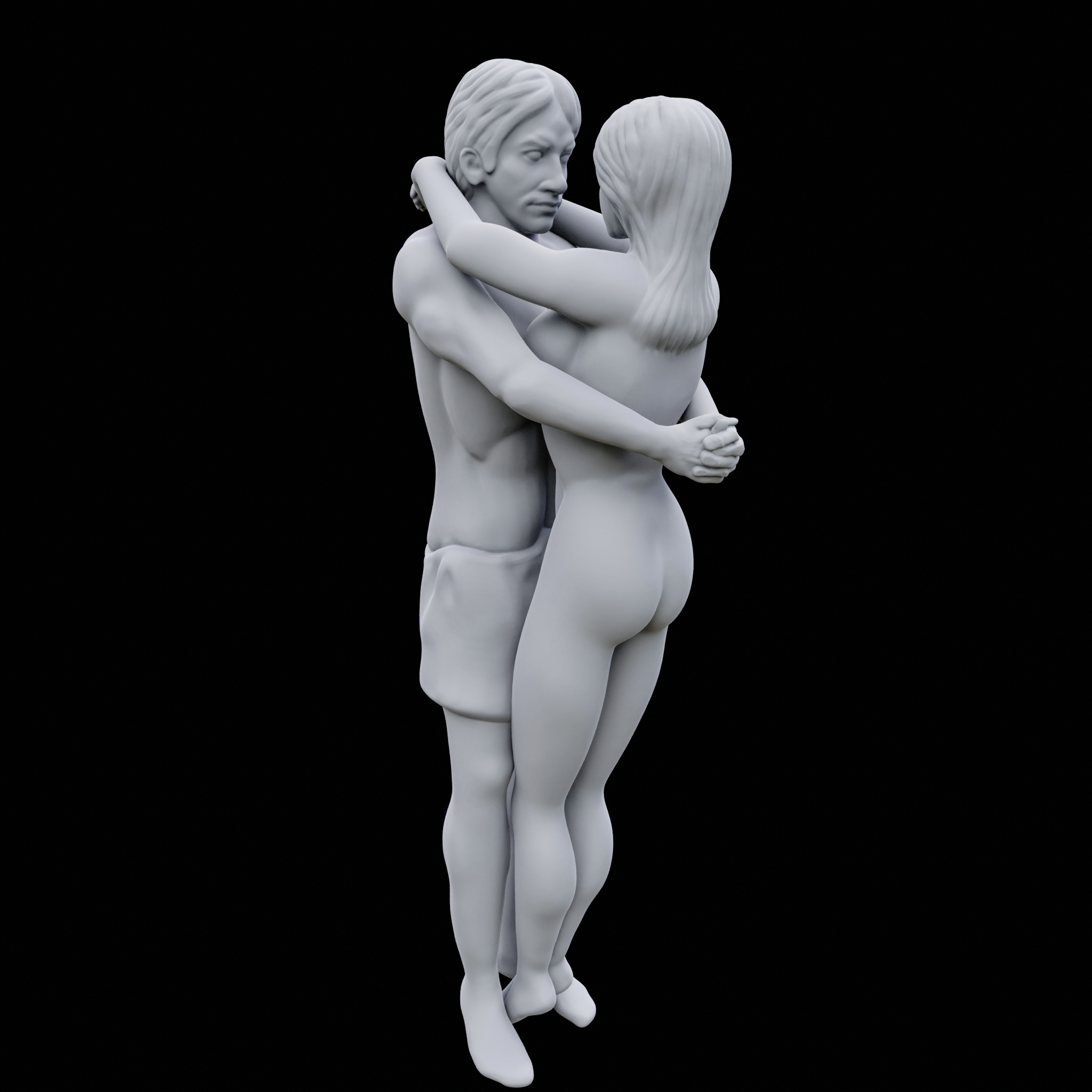 lovers pendant 3D print model_6