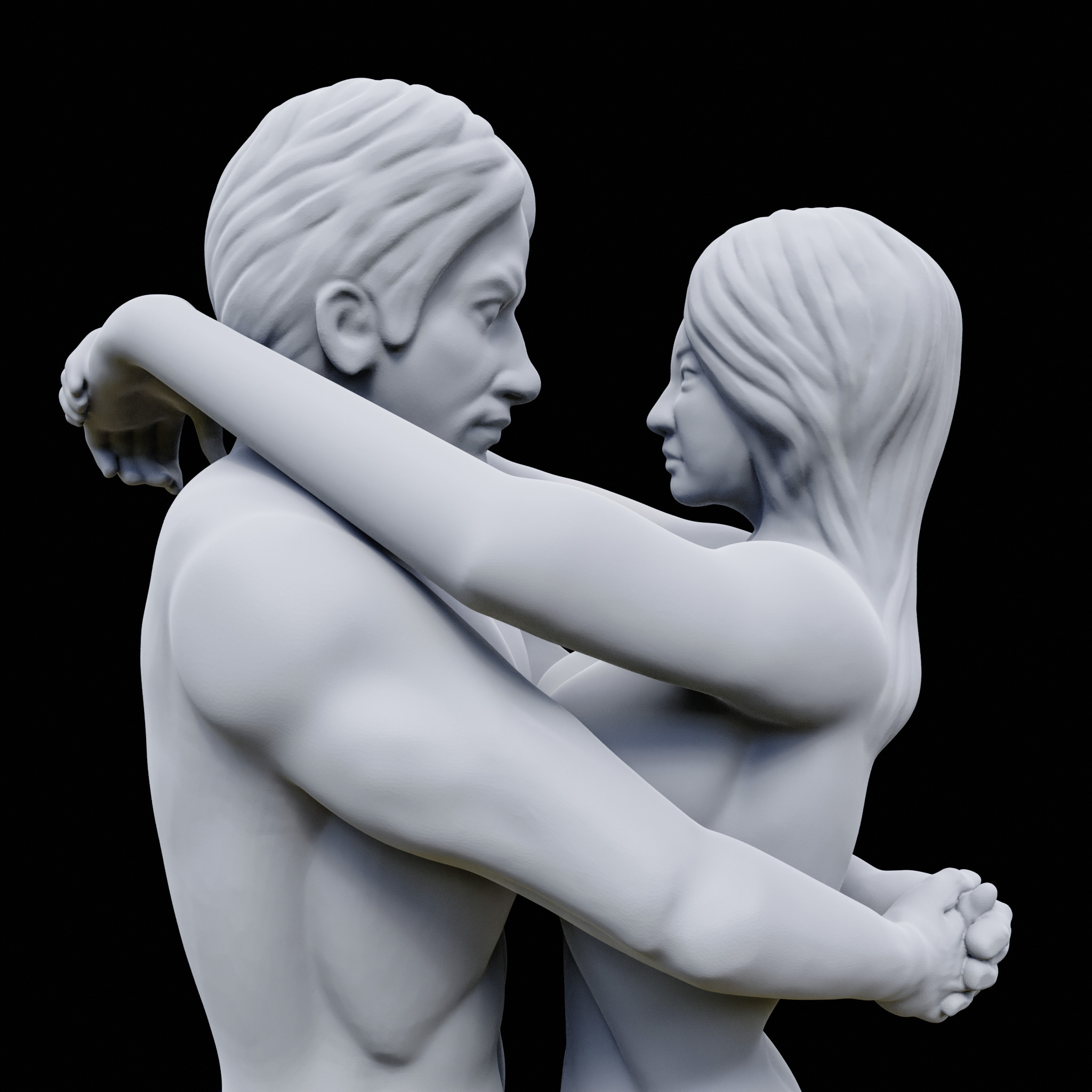 lovers pendant 3D print model_5
