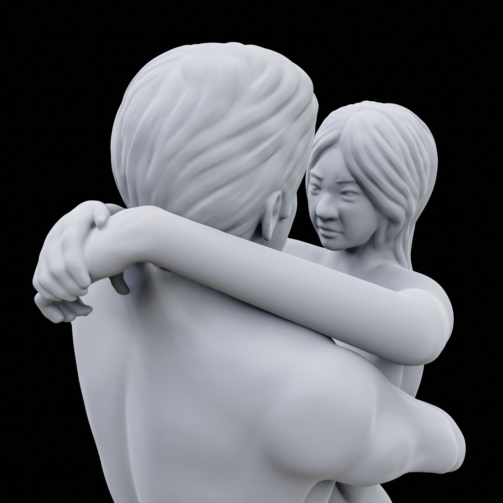lovers pendant 3D print model_4
