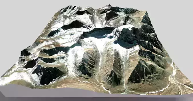 Mountain landscape Naqu Glacier Nepal