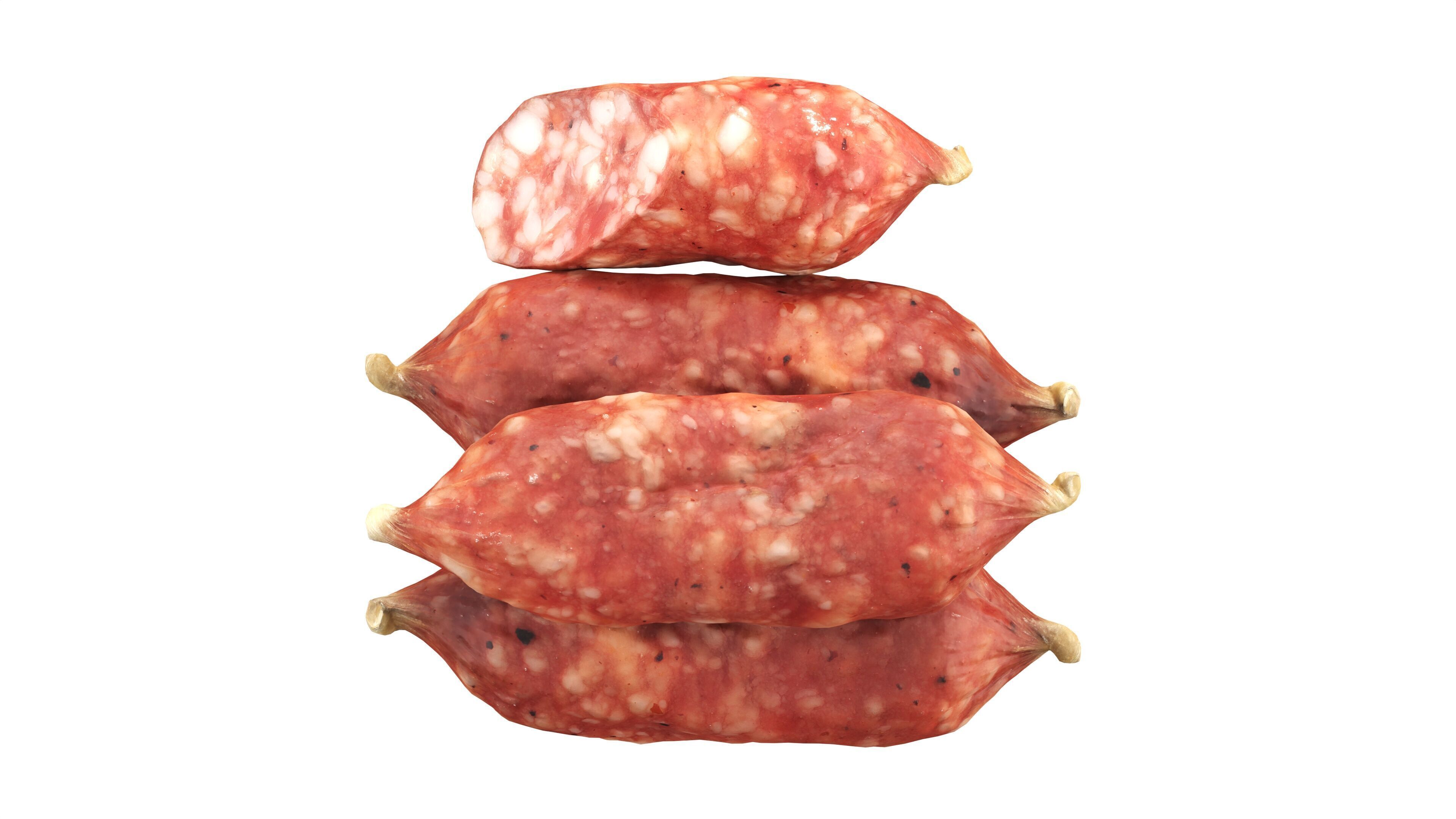 Pork mini sausage Low-poly 3D model_5