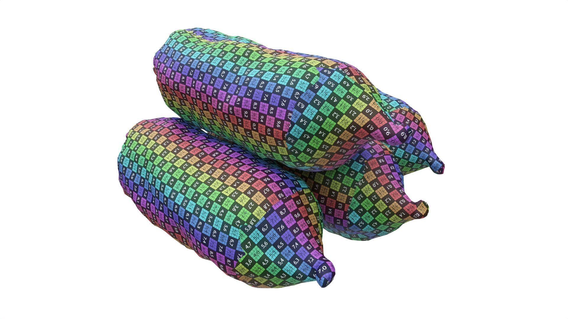 Pork mini sausage Low-poly 3D model_8