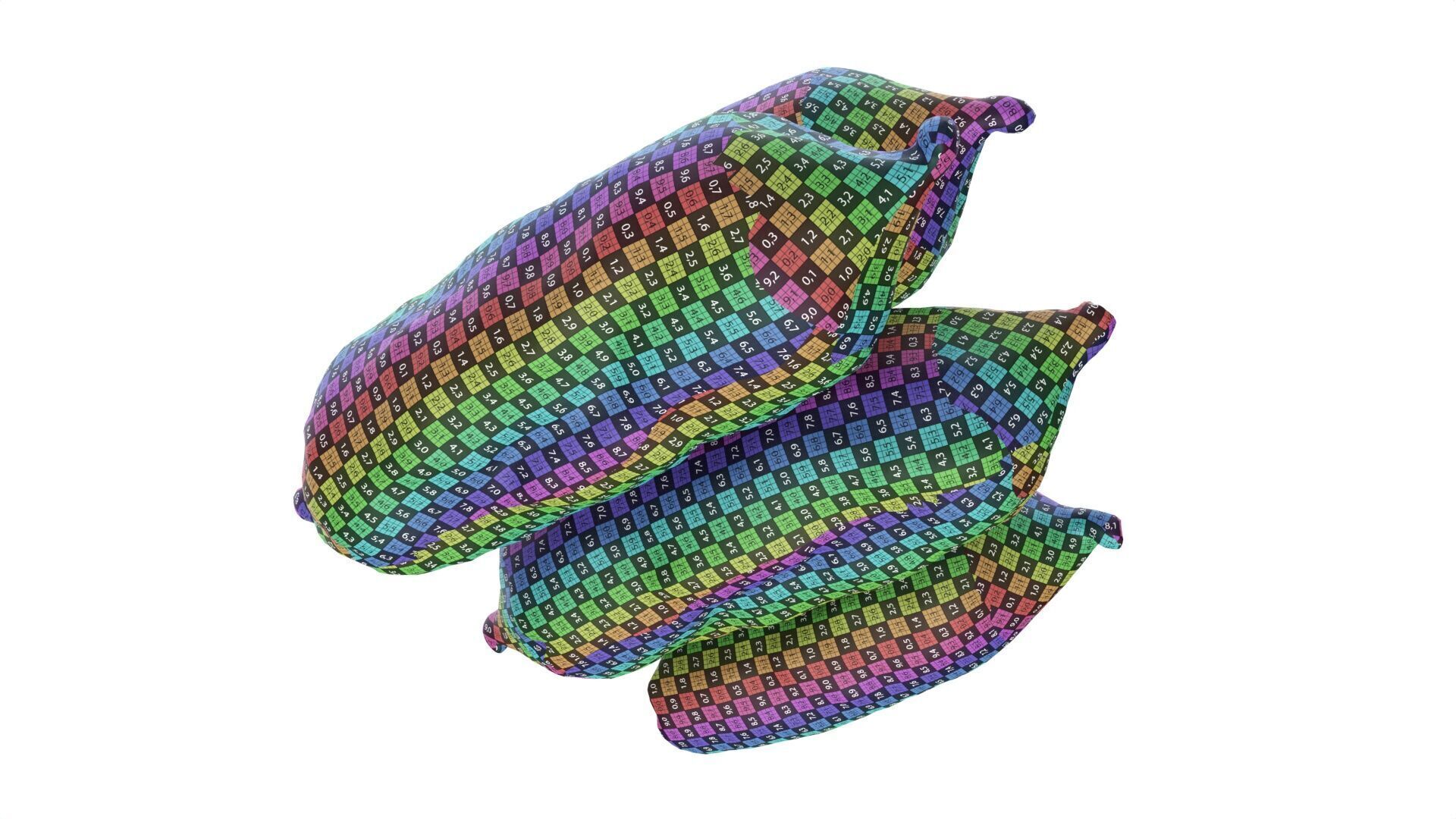 Pork mini sausage Low-poly 3D model_9