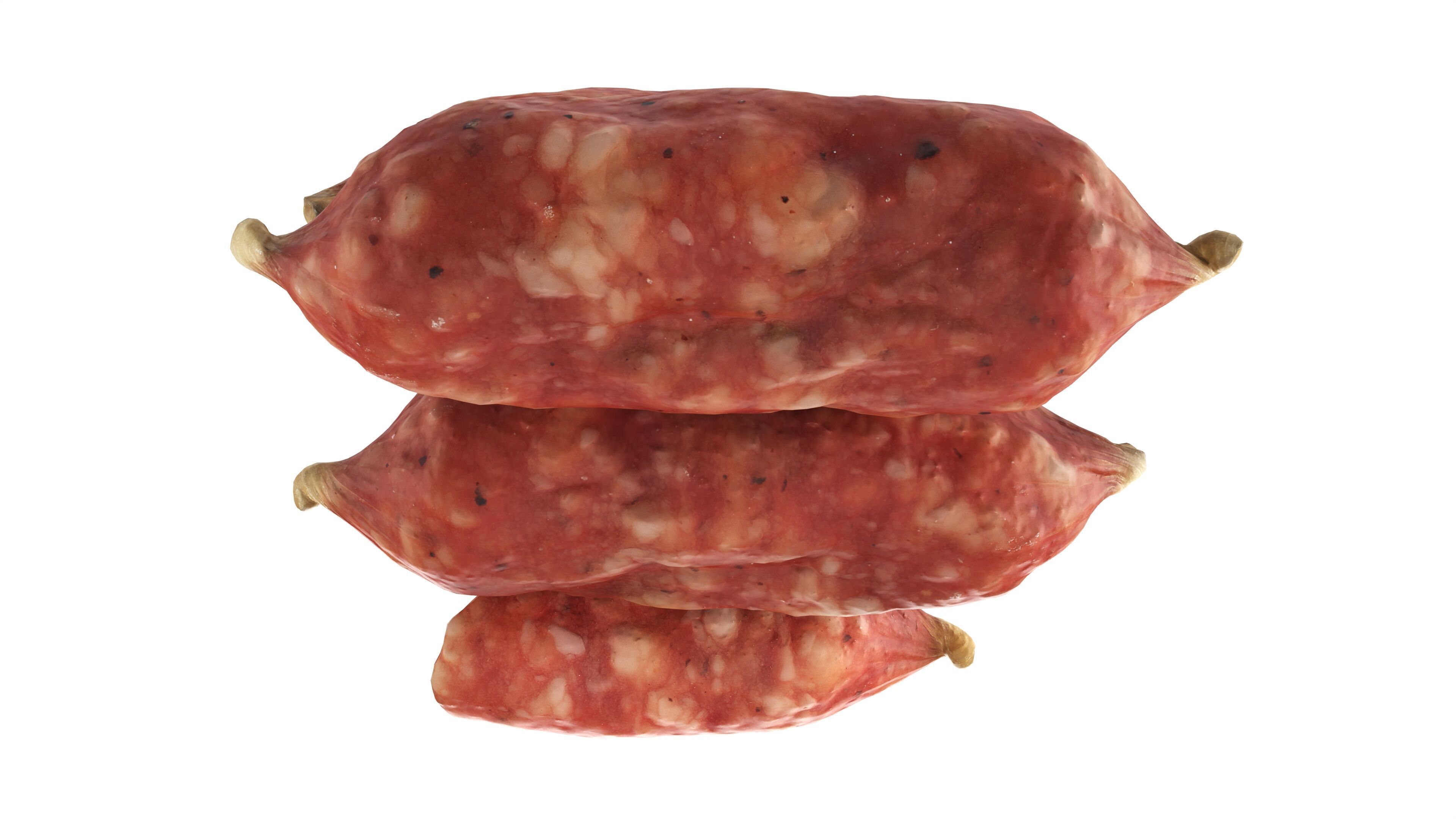 Pork mini sausage Low-poly 3D model_3