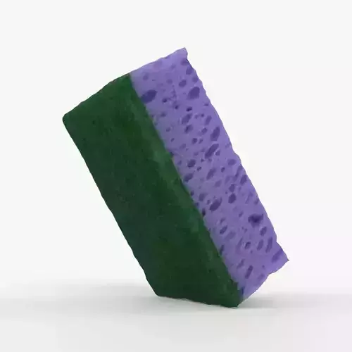 Photorealistic 3D scan of sponge Low-poly 3D model
