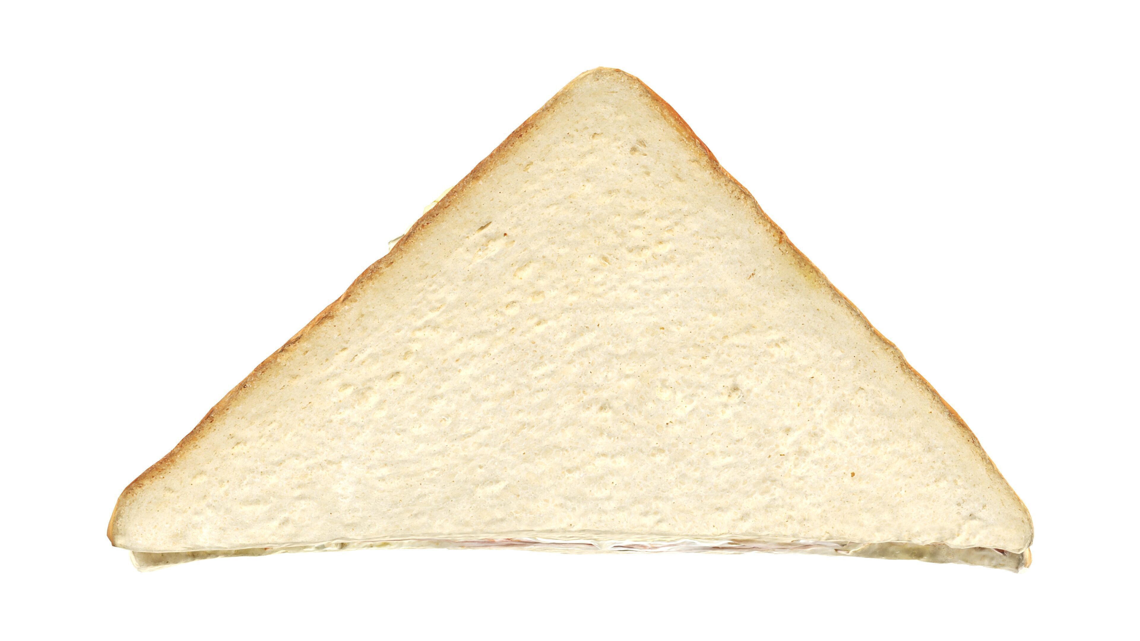 Sandwich with ham Low-poly 3D model_6
