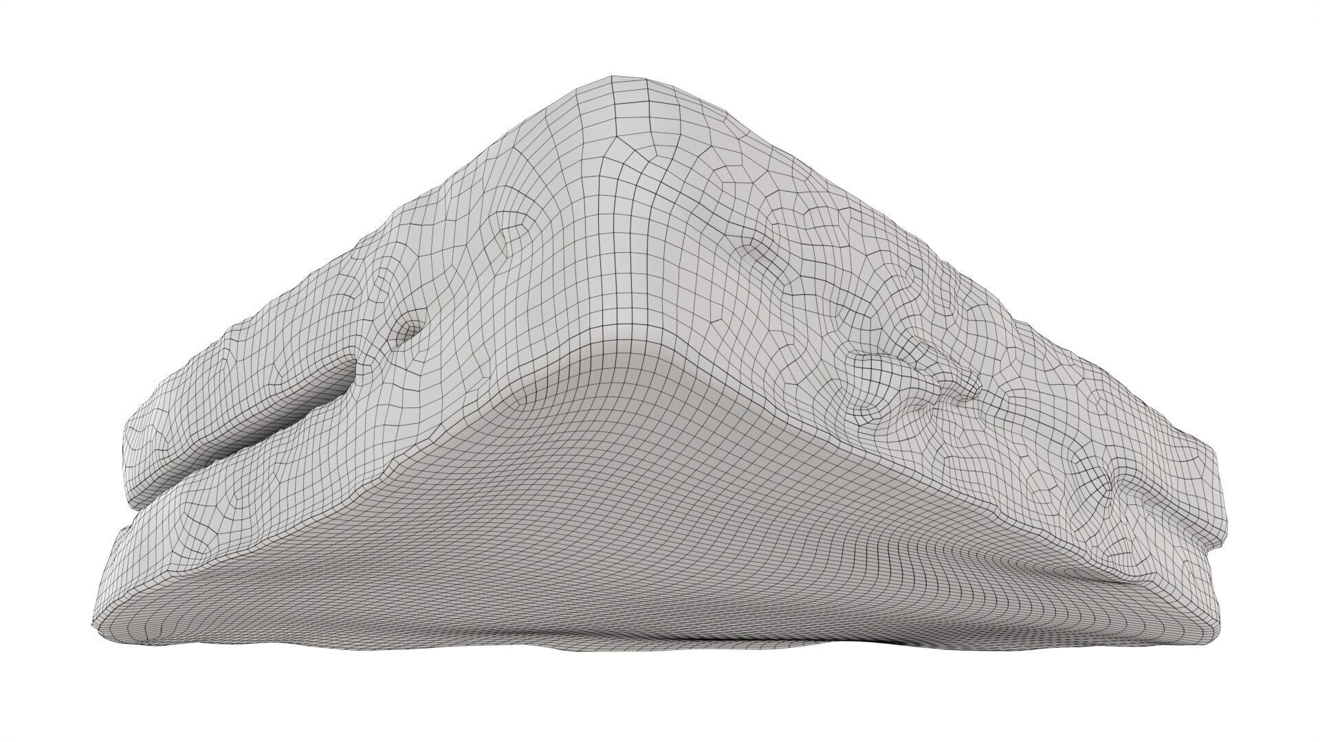 Sandwich with ham Low-poly 3D model_8