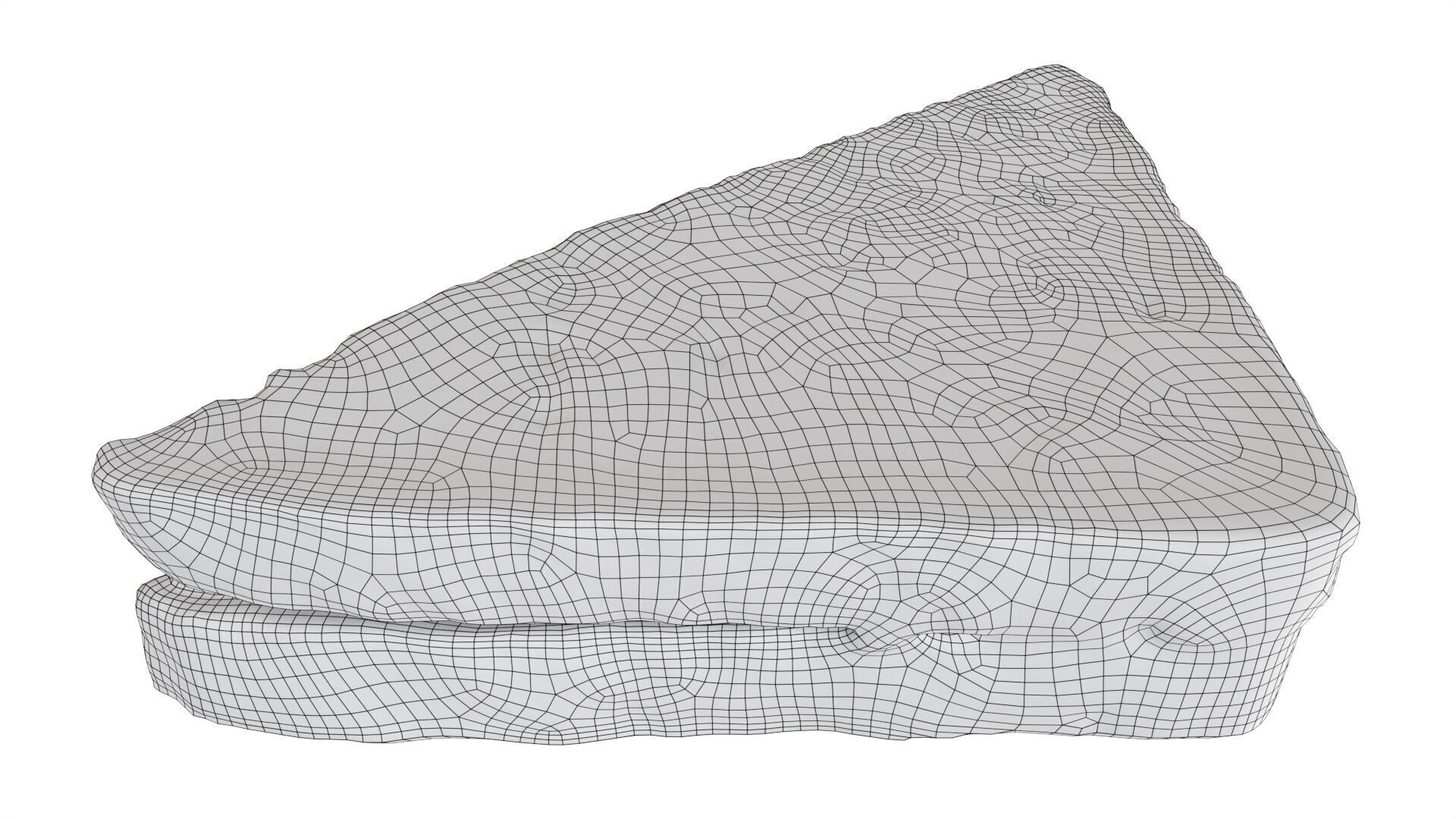 Sandwich with ham Low-poly 3D model_7