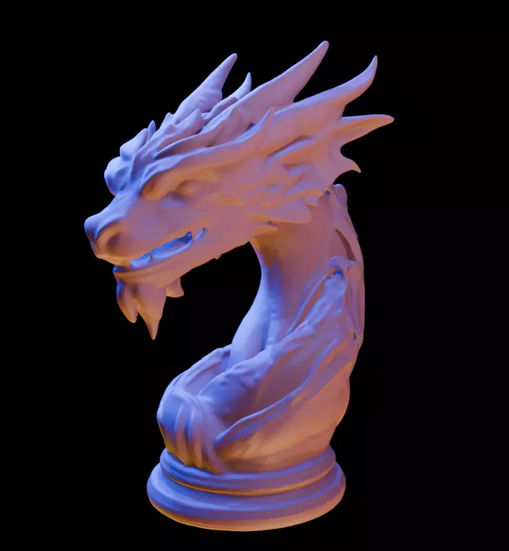Dragon Head Bust Free 3D print model